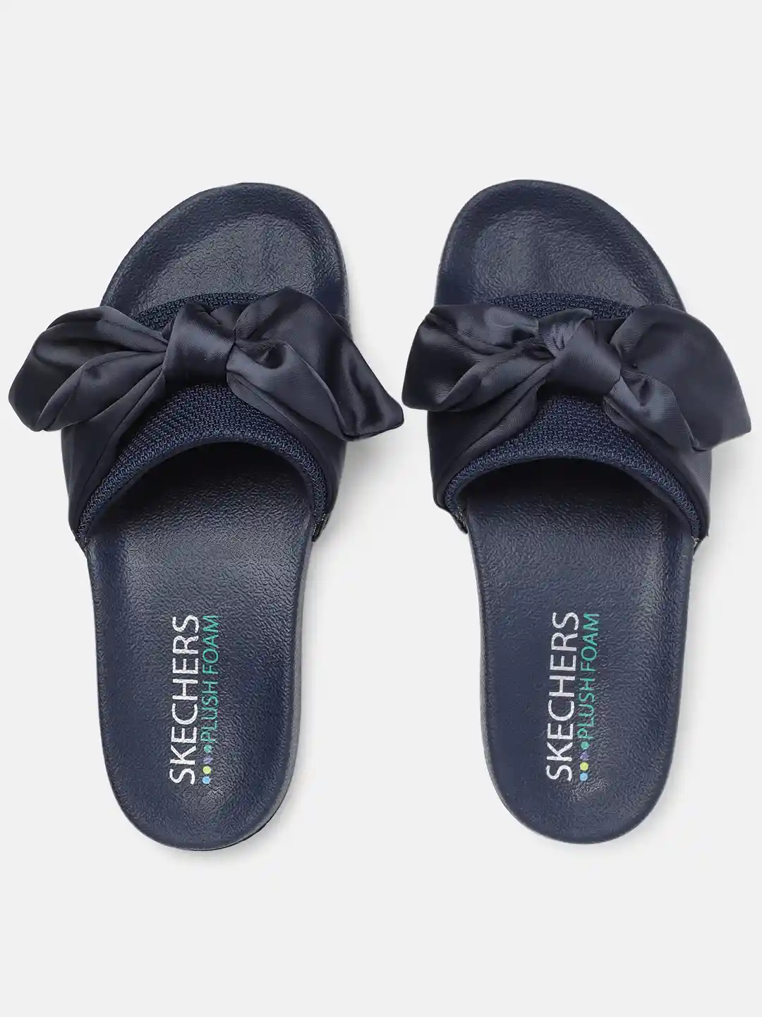 Buy Skechers Women Navy Blue POP UPS Lovely Bow Sliders Flip