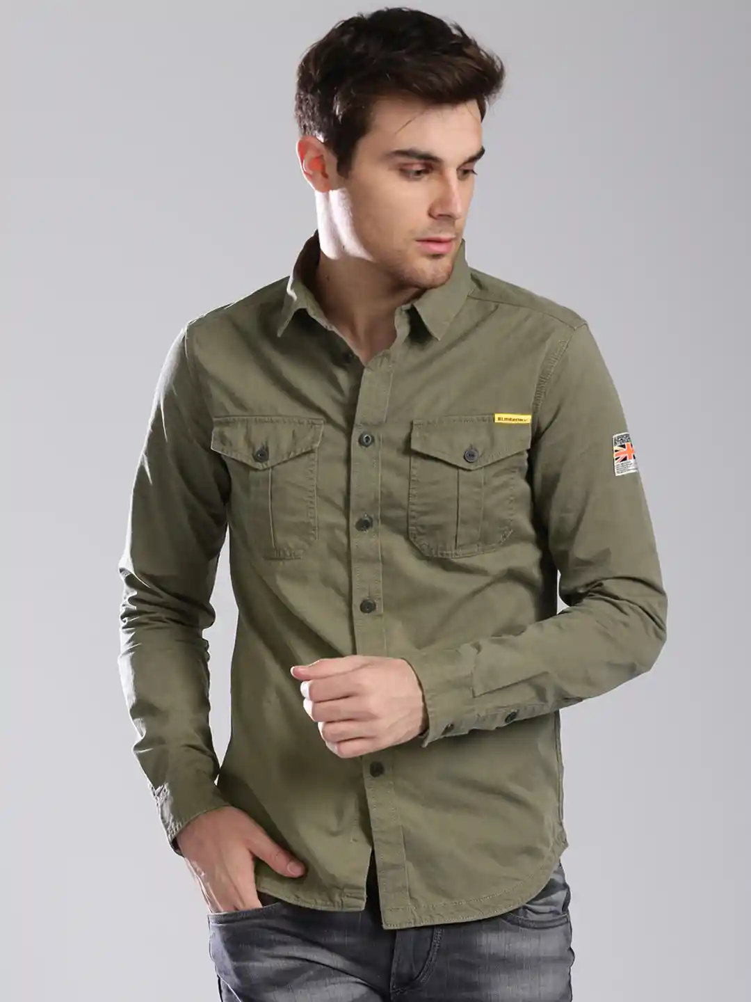 Buy Superdry Olive Green Rookie Casual Shirt Shirts for Men