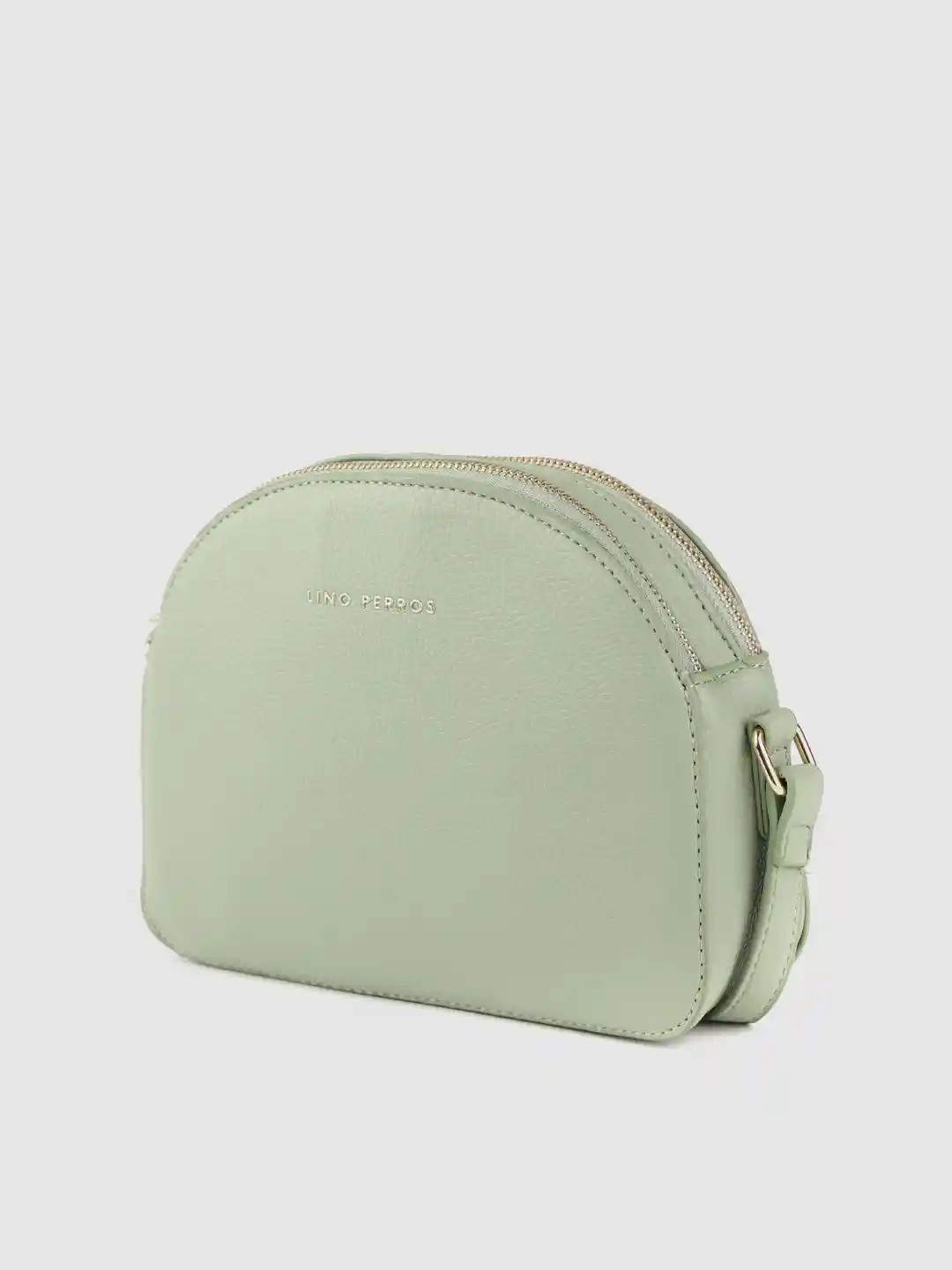 Buy Lino Perros Green Solid Half Moon Sling Bag Handbags for