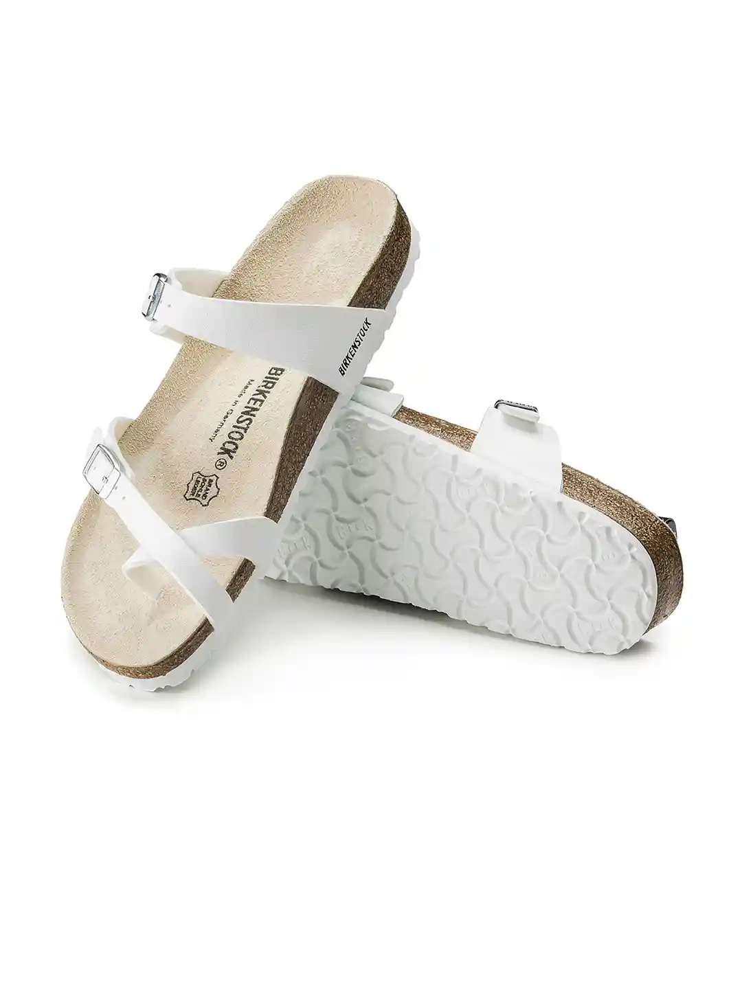 Buy Birkenstock Unisex White Mayari Birko-Flor Regular Width