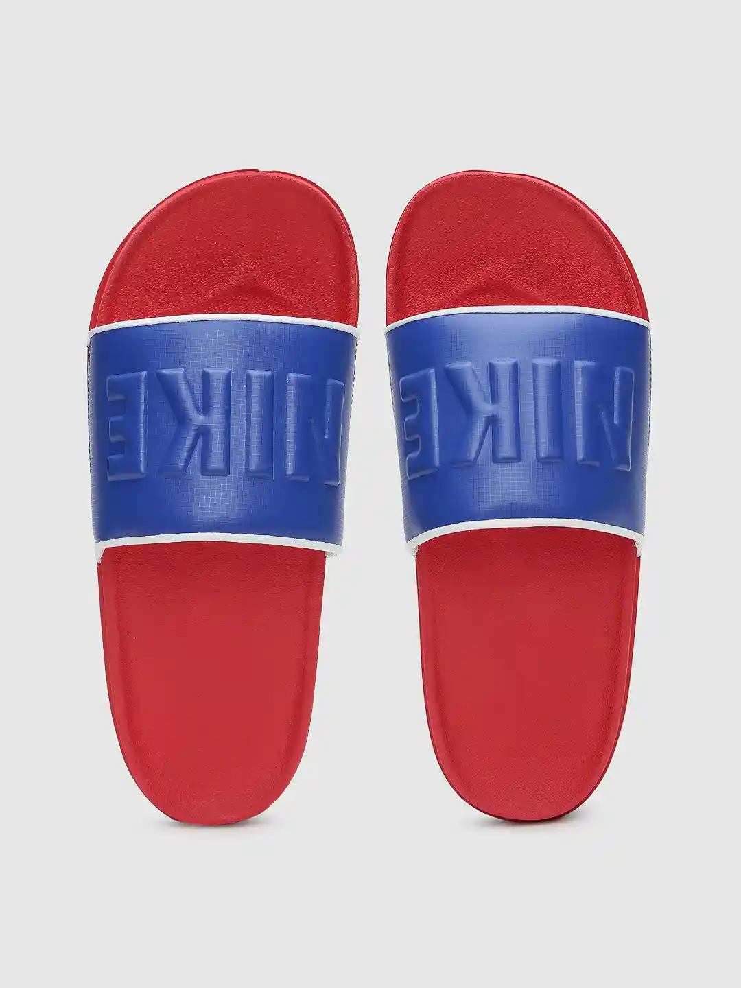 Buy Nike Men Red \u0026 Blue OFFCOURT Printed Sliders - Flip Flops for Men  11652348 | Myntra