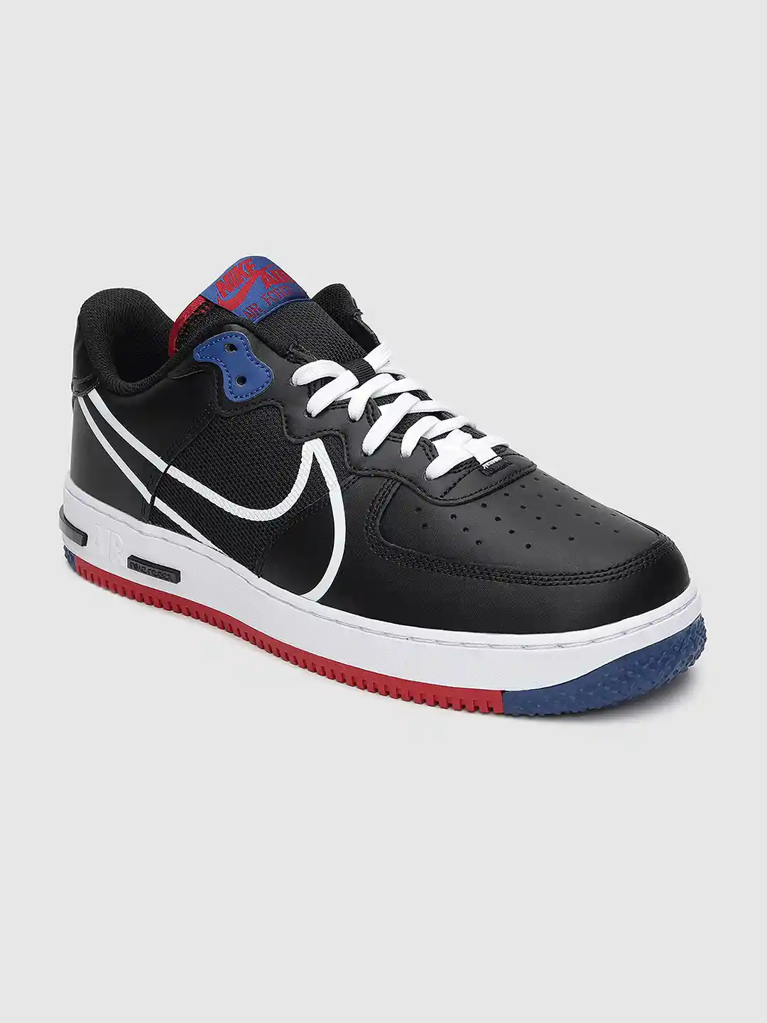 Buy Nike Men Black AIR FORCE REACT Sneakers Casual Shoes for - Main Image