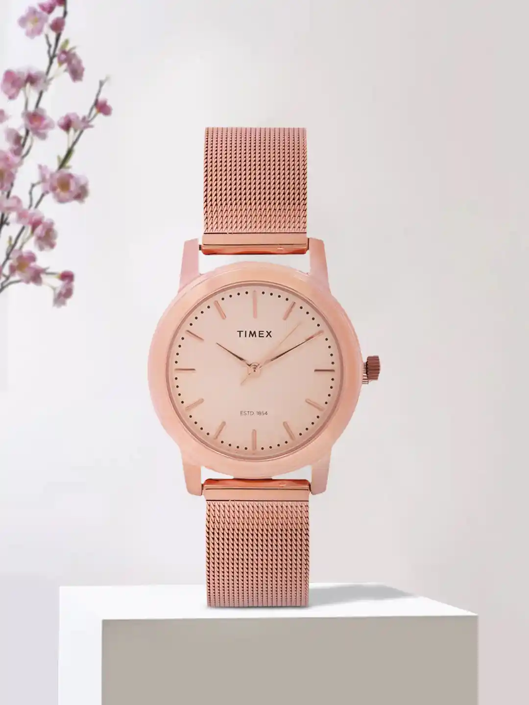 Buy Timex Women Rose Gold-Toned Analogue Watch TW000W111