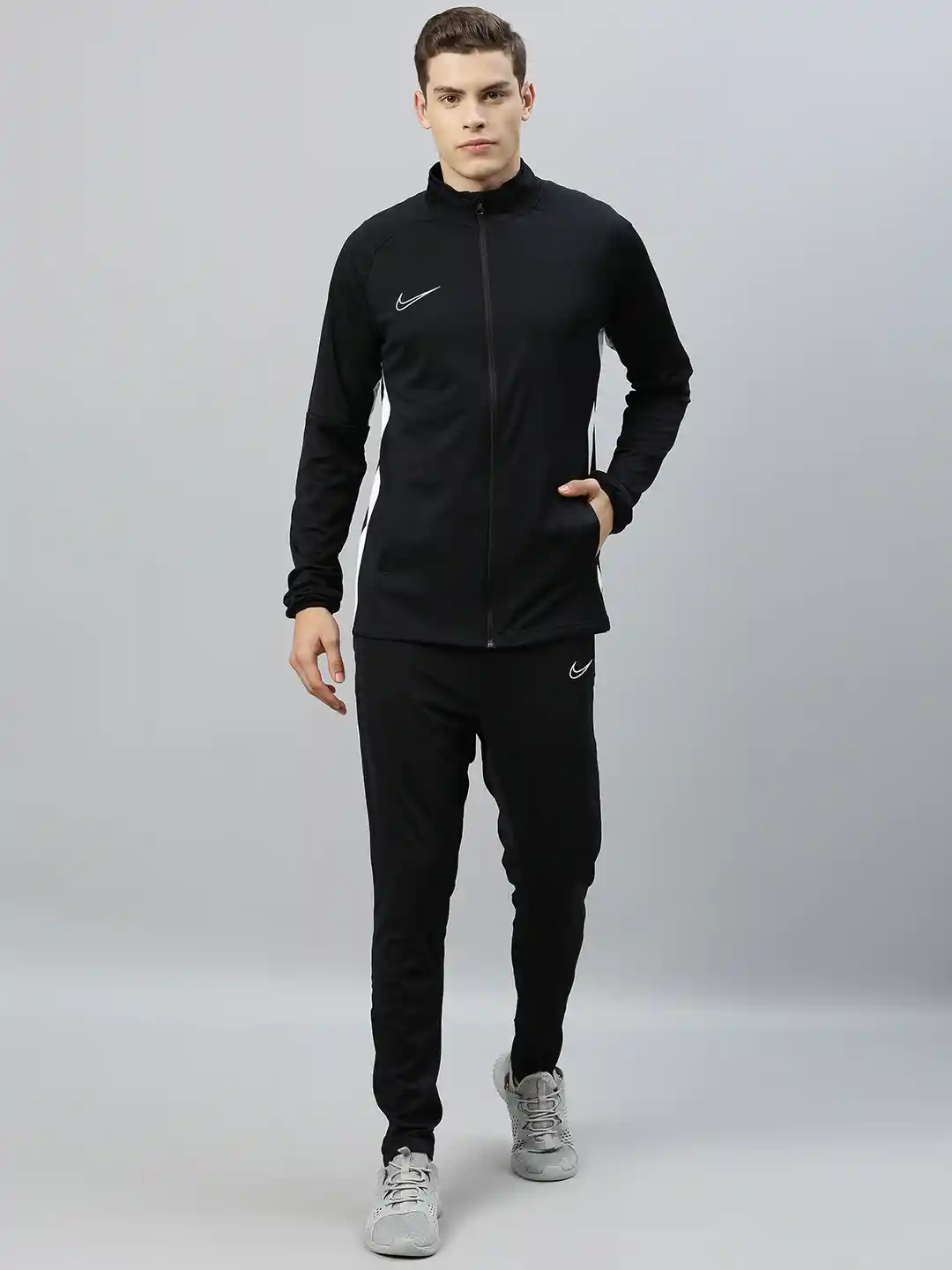 Buy Nike Men Black Solid Dri-FIT Academy Soccer Tracksuit