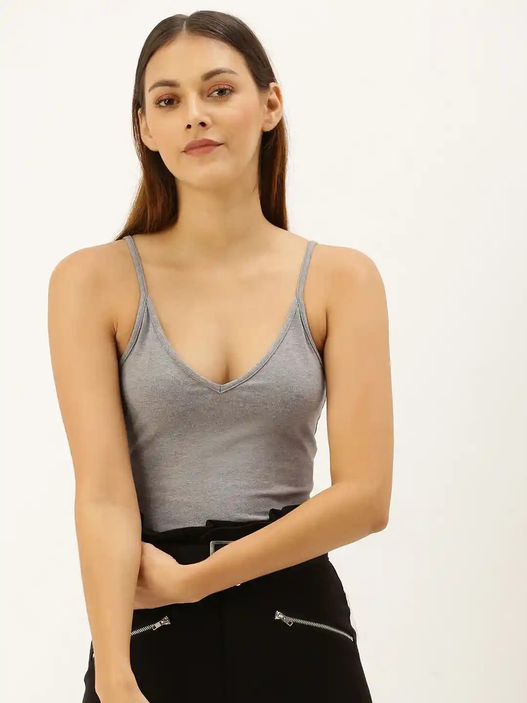 Buy FOREVER 21 Women Grey Solid Knitted Bodysuit Bodysuit for