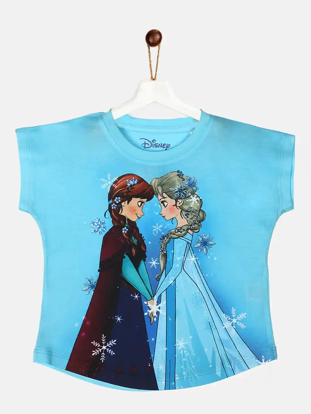 Buy YK Disney Girls Blue Frozen Princess Elsa Anna Print Round
