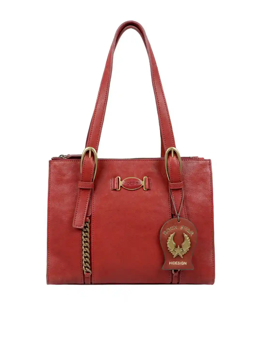 Buy Hidesign Red Textured Leather Shoulder Bag Handbags for