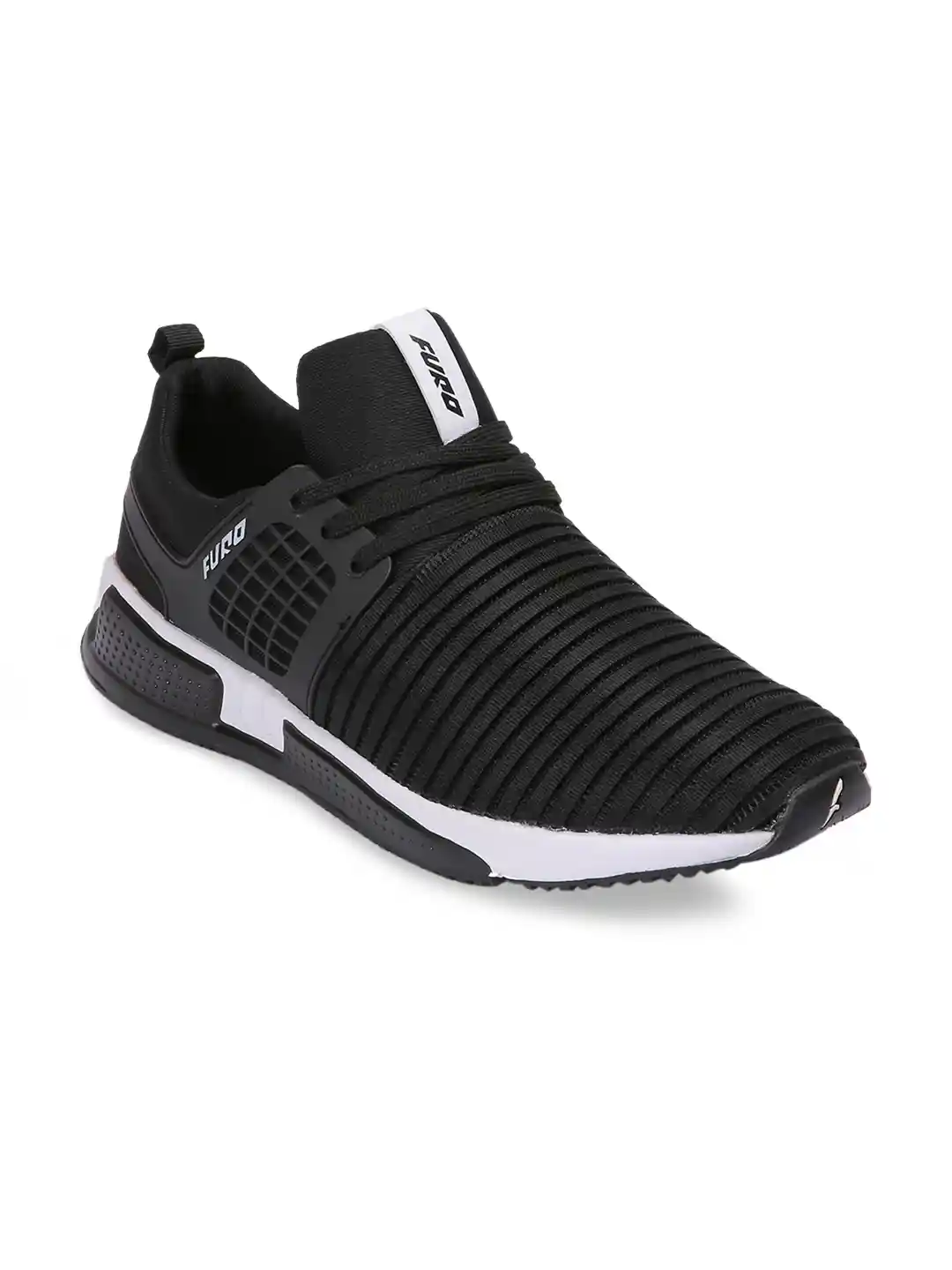 Buy FURO by Red Chief Men Black Mesh Walking Shoes Sports Shoes