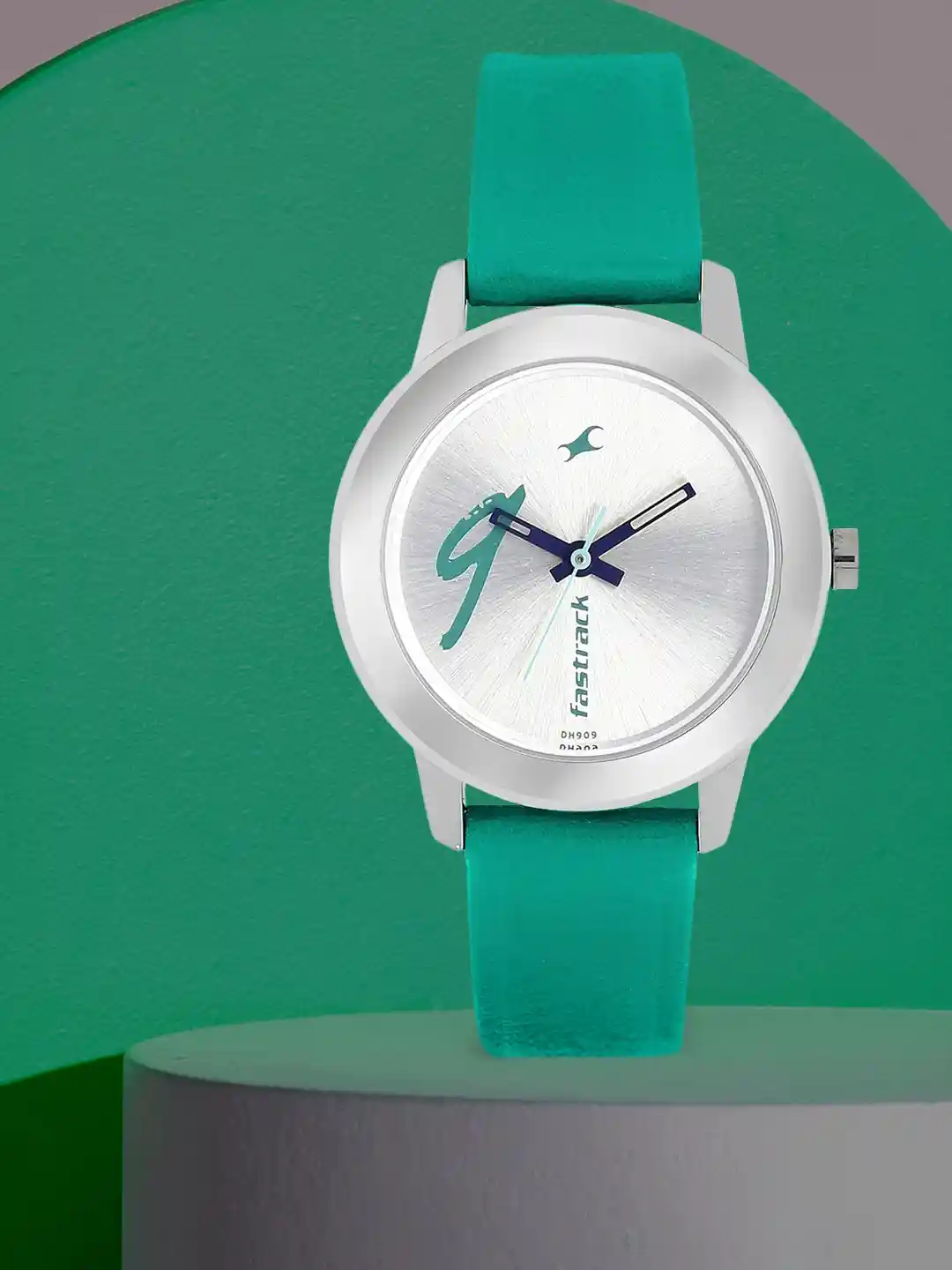 Green Colour Fastrack Green Strap Watch Buy Fastrack Women Silver