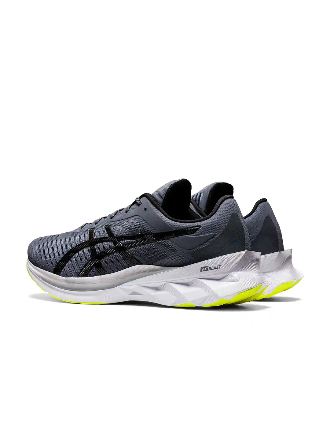 Buy ASICS Men Charcoal Grey Woven Design Novablast Running Shoes