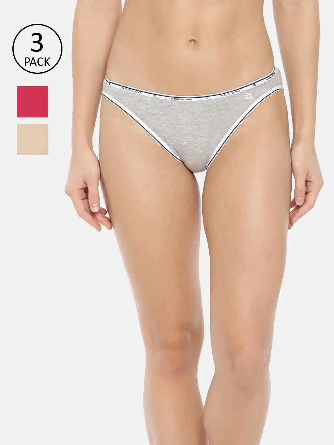 Buy Macrowoman W-Series Women Pack of Assorted Bikini Briefs