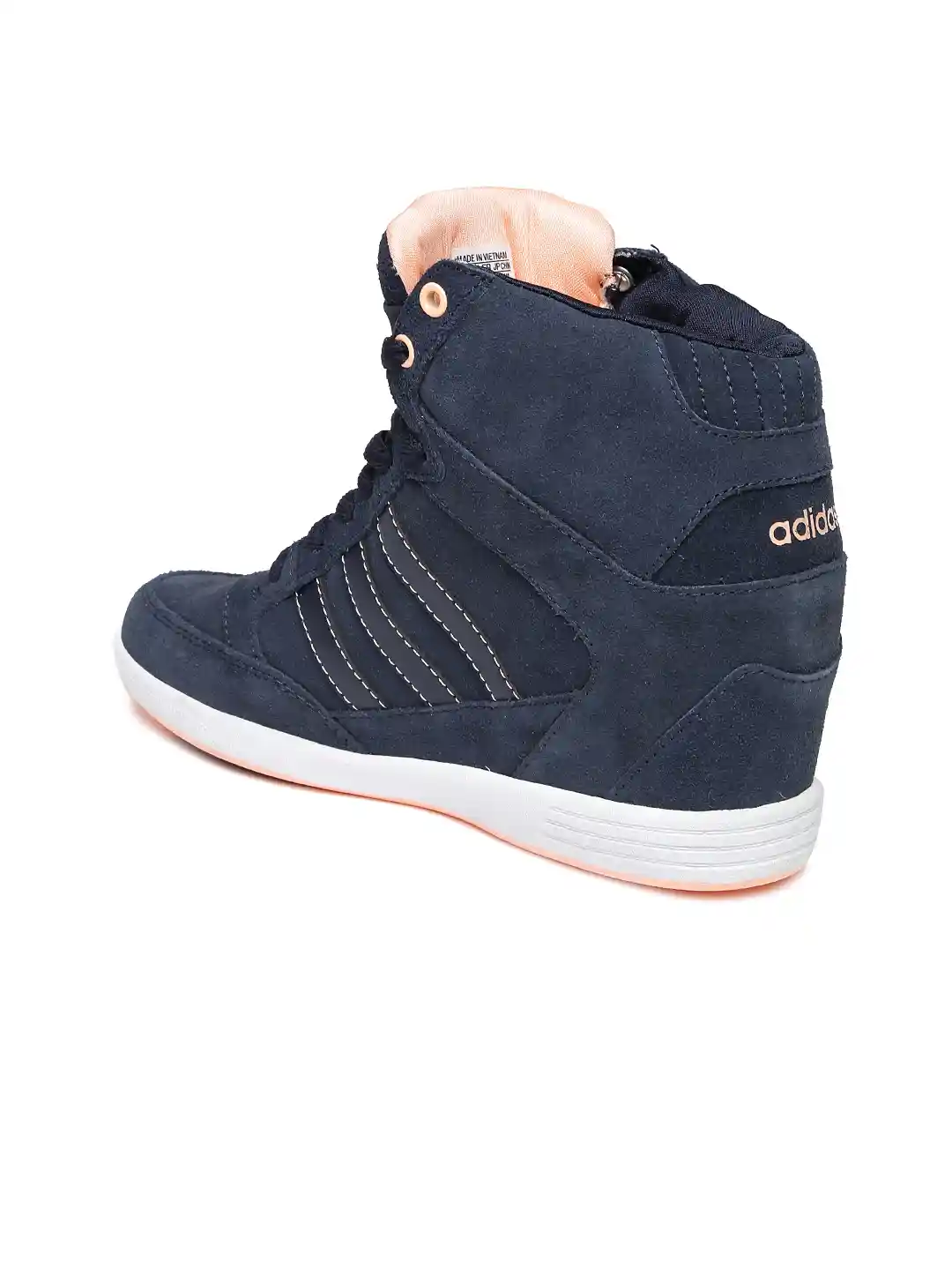 Buy ADIDAS NEO Women Navy Super Wedge Suede Sneakers Casual
