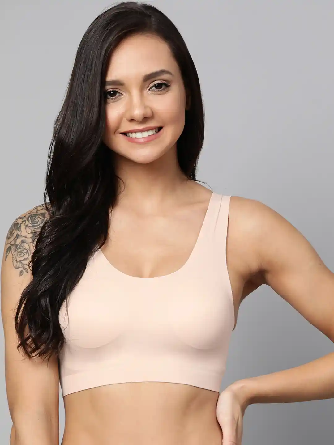 Buy Marks Spencer Beige Solid Non-Wired Lightly Padded Bralette