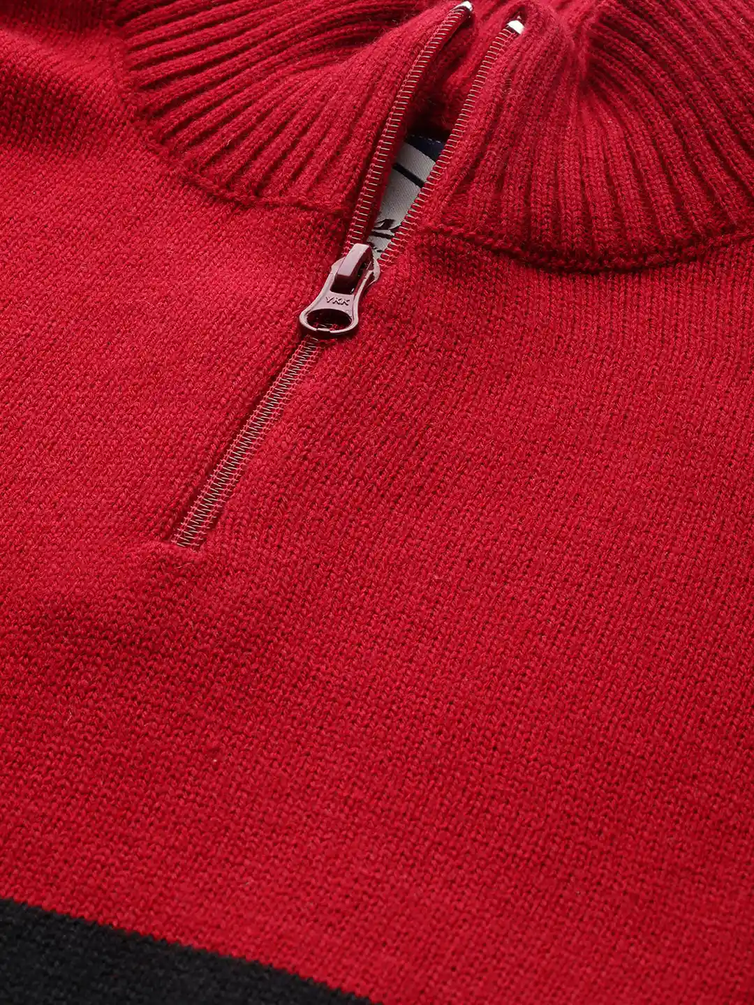 Buy Roadster Men Red Black Colourblocked Pullover Sweater