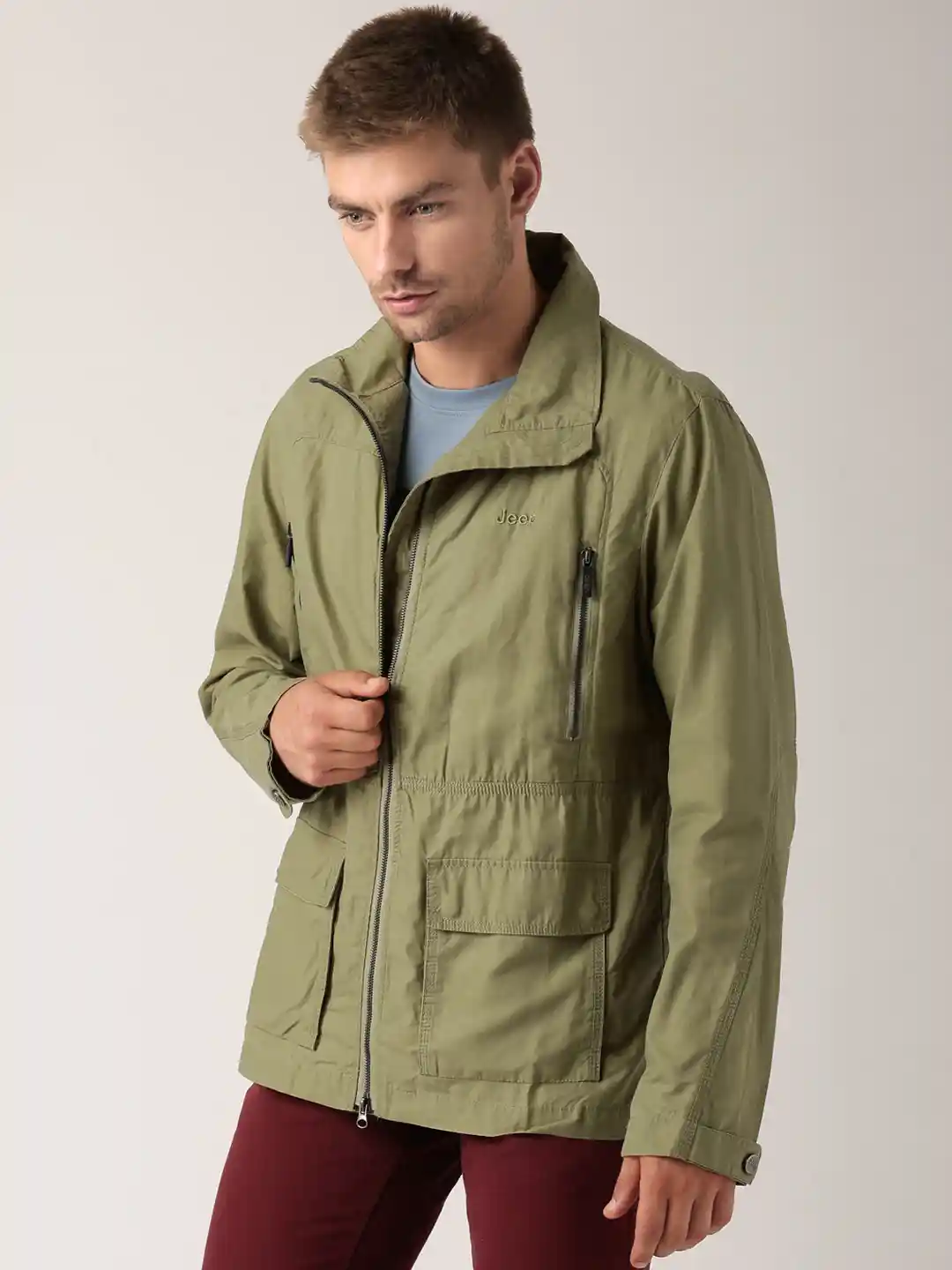 Buy Jeep Olive Green Jacket JO HG J4O Jackets for Men 1197135