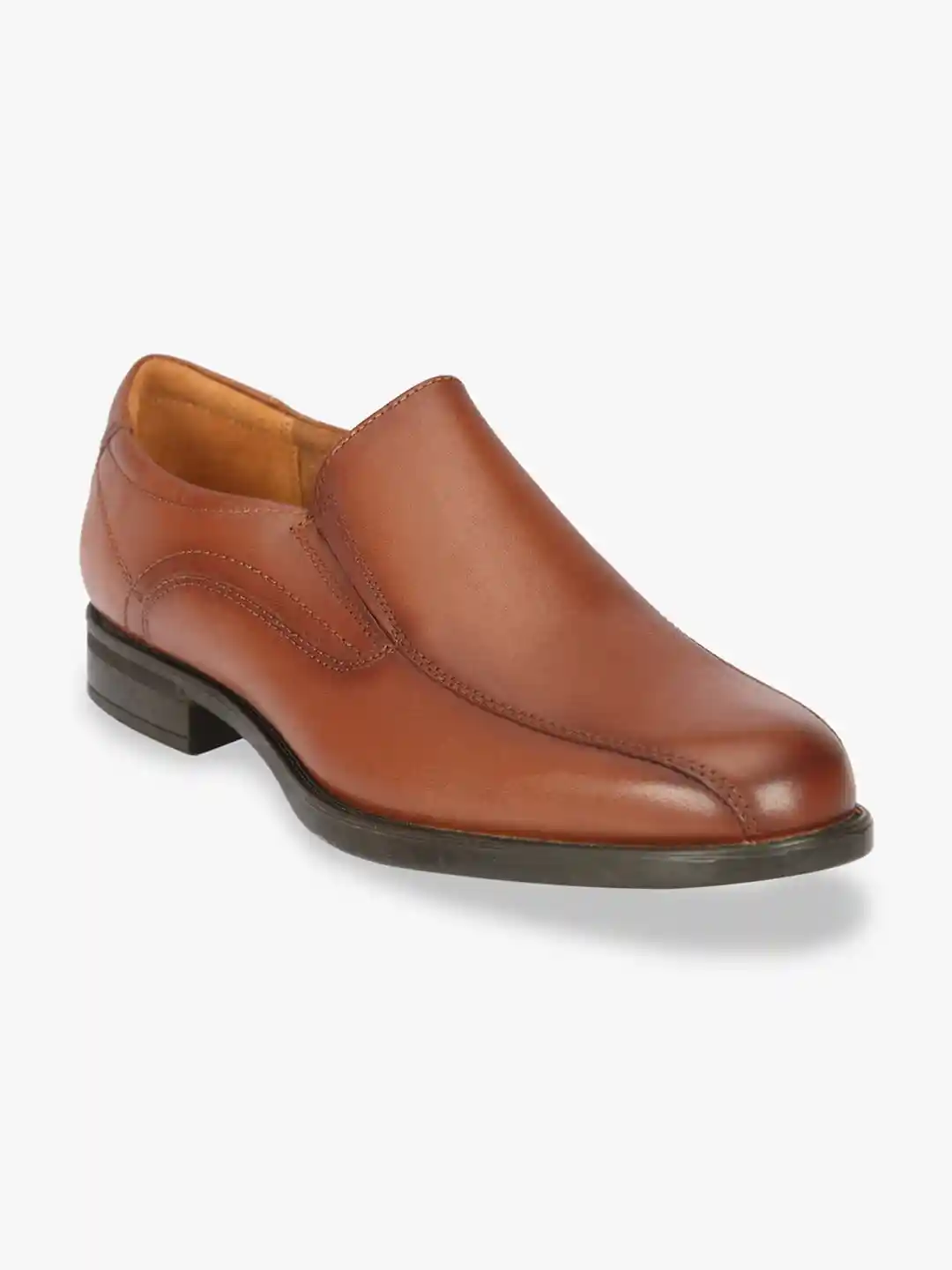 Buy Florsheim Men Tan Brown Solid Leather Formal Slip-Ons Formal