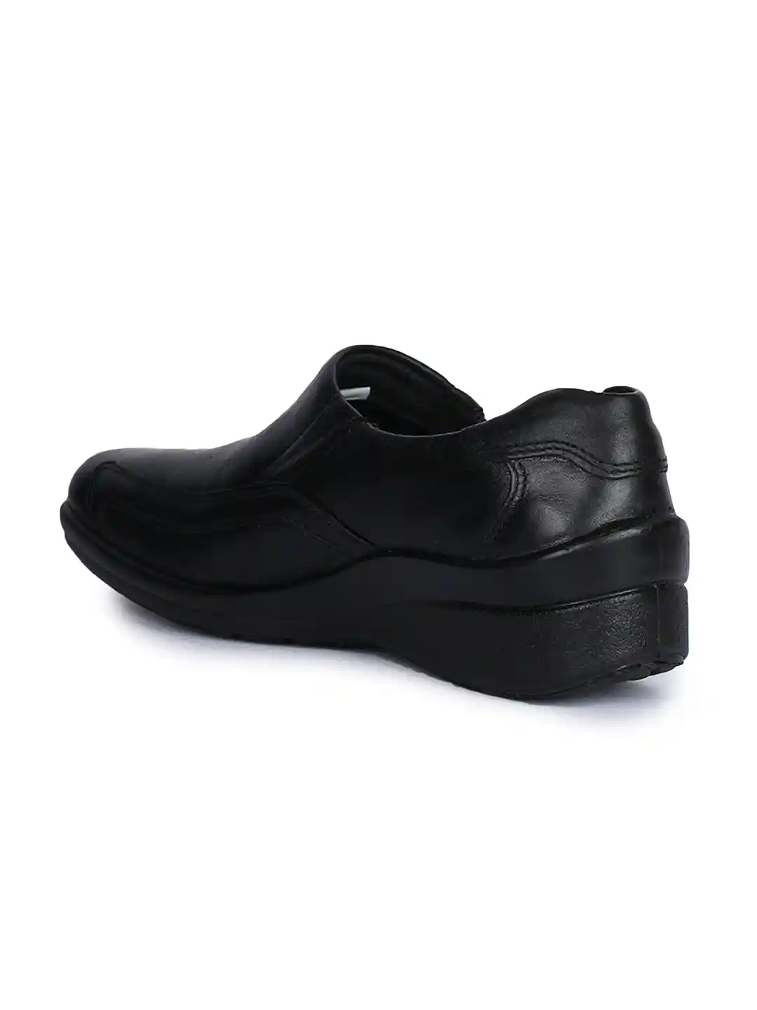 Non Slip Black Leather Womens Slip On Shoes Liberty Women Black
