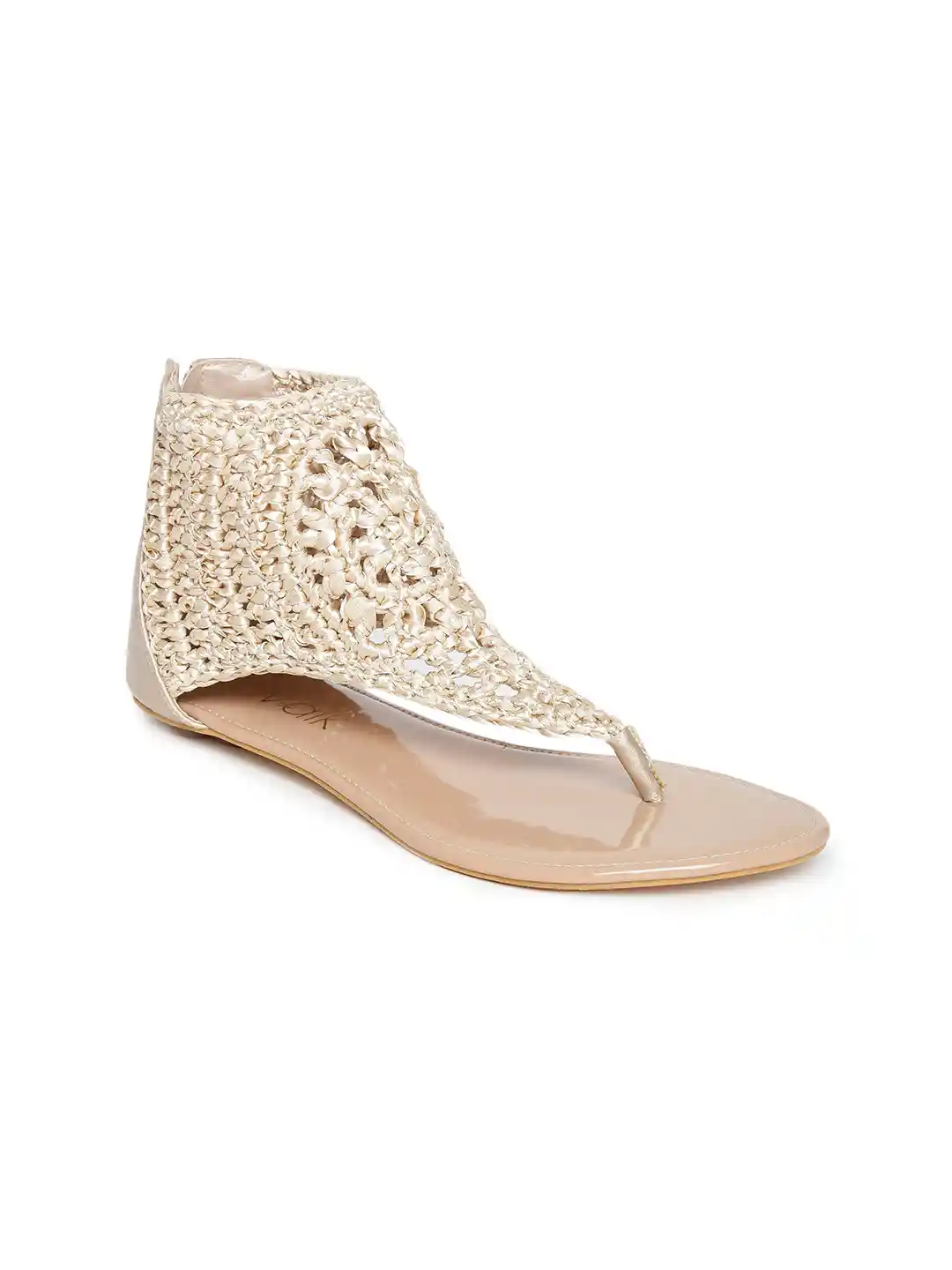 Buy Catwalk Women Beige Crochet Flats Flats for Women 1202856