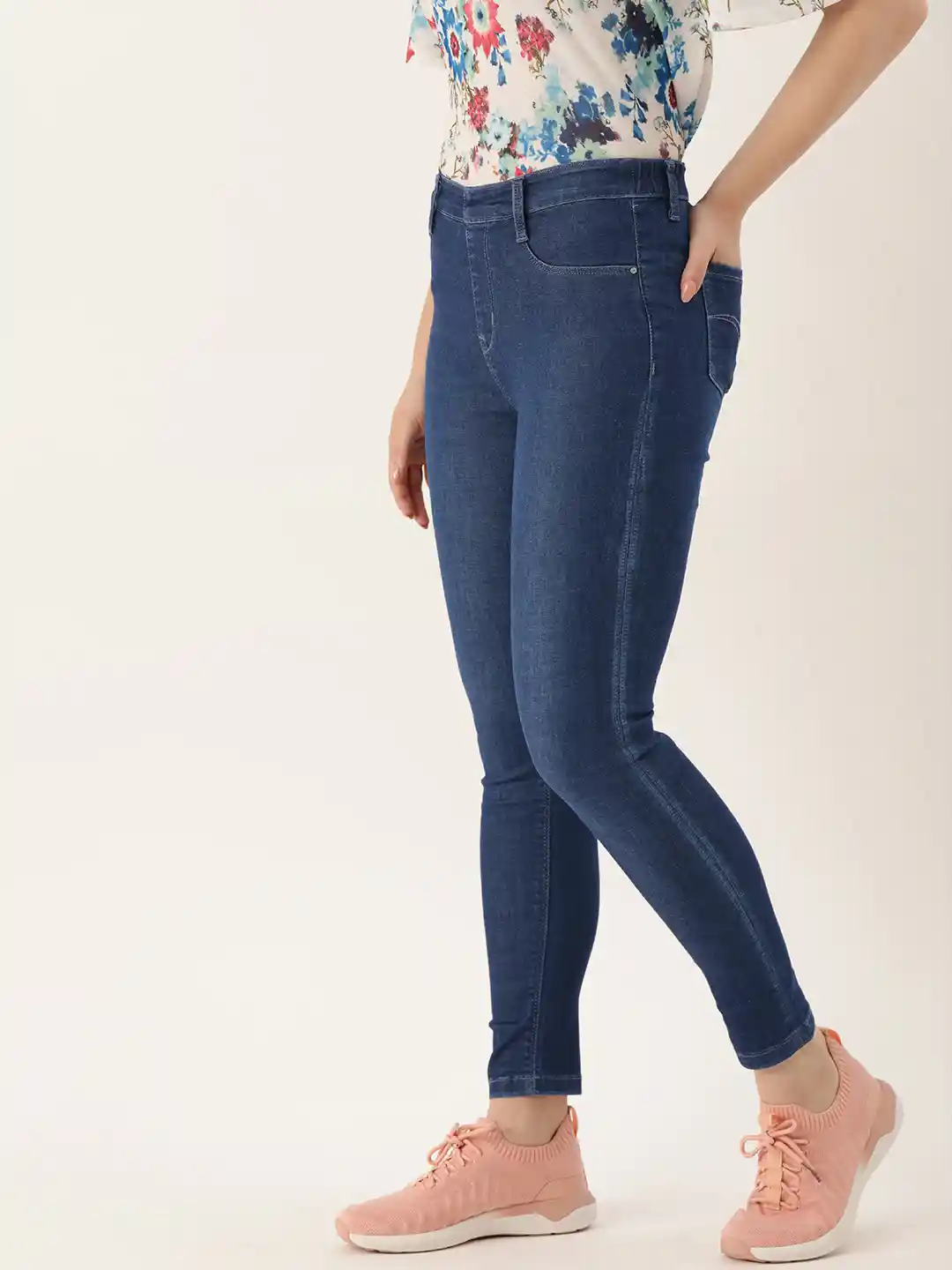 Buy Lee Cooper Women Blue Faded Denim Jeggings Jeggings for