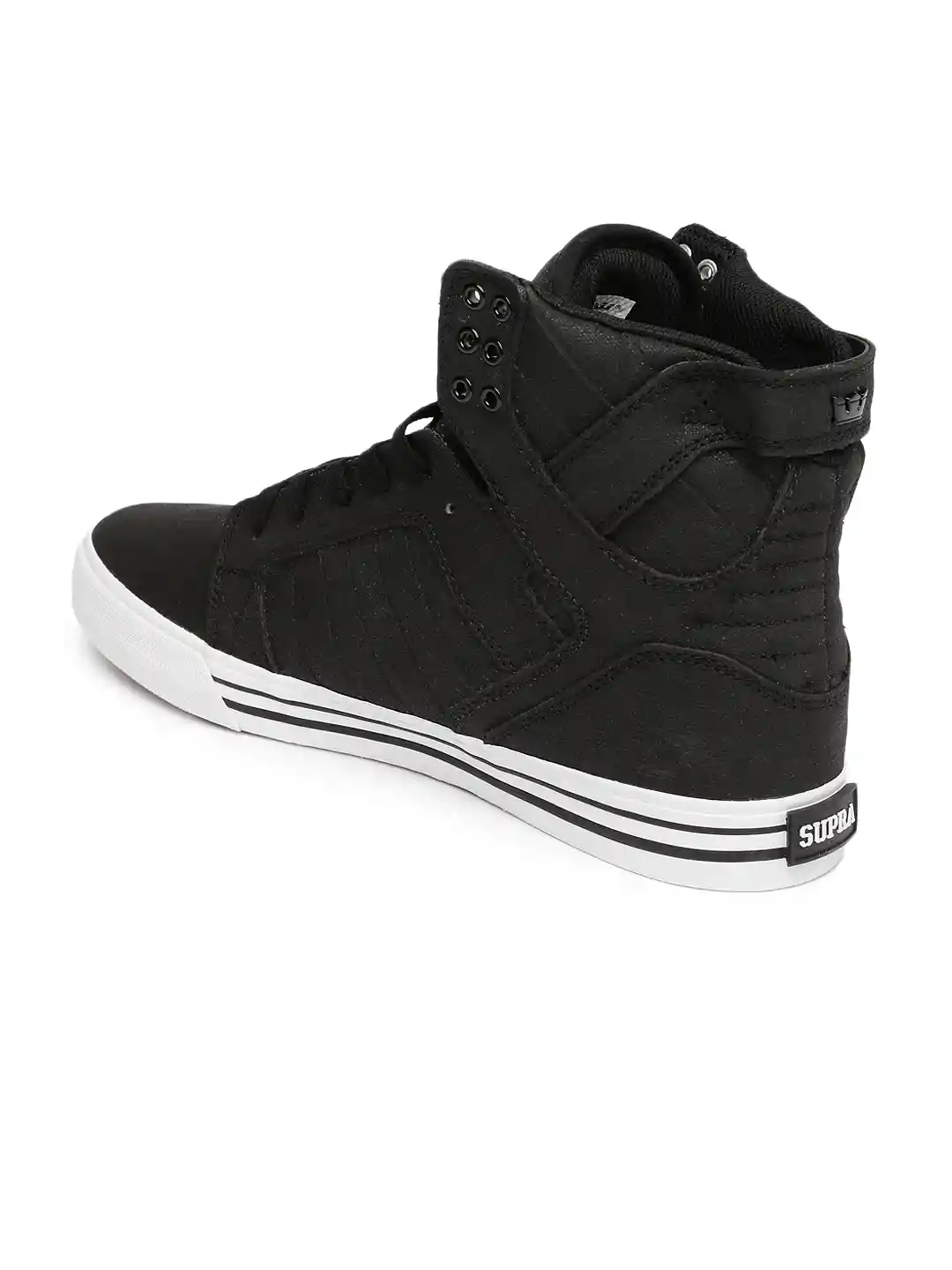 Buy Supra Men Black Leather Skytop Sneakers Casual Shoes for Men