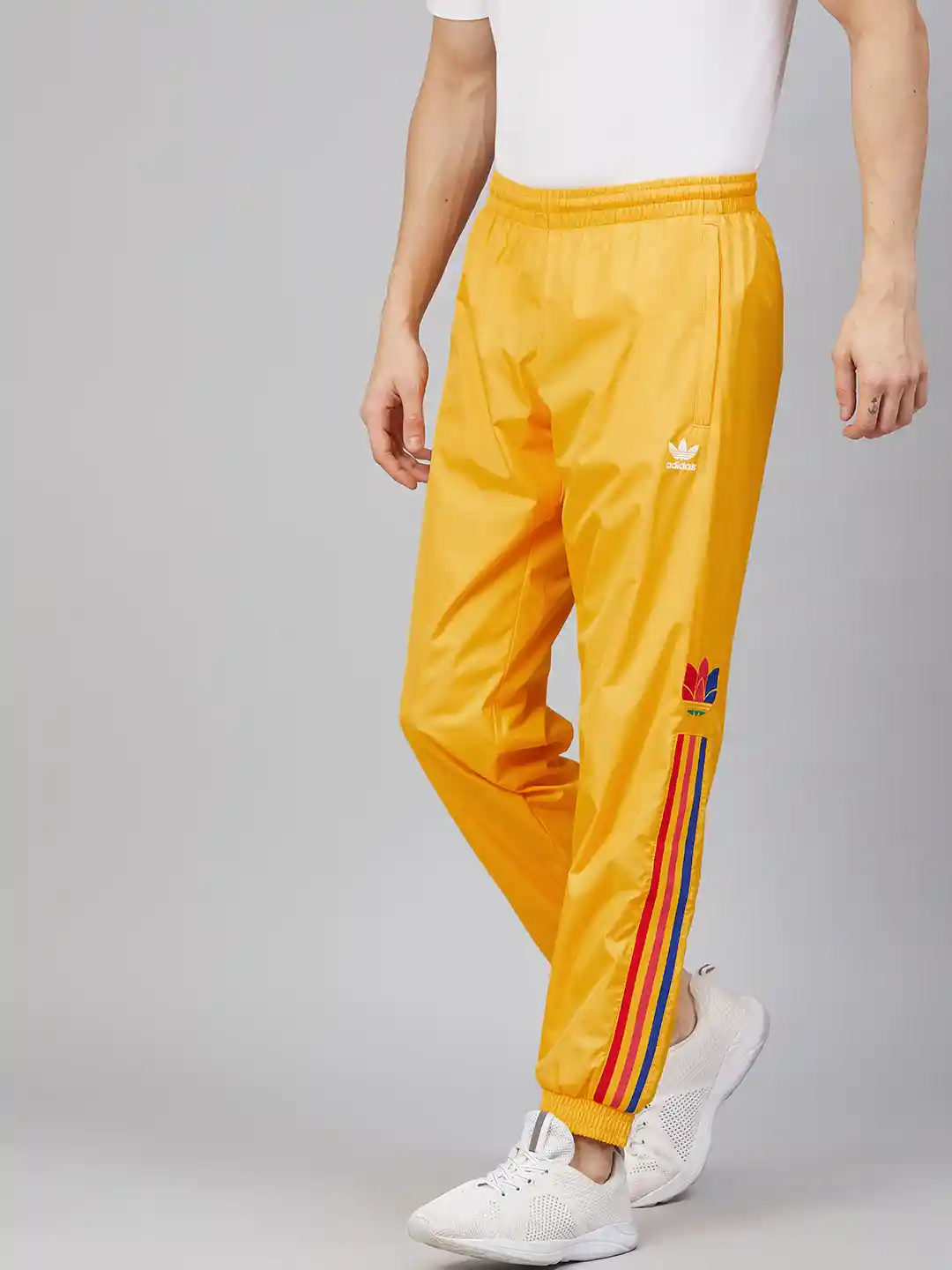 Buy ADIDAS Originals Men Yellow Solid 3D Trefoil 3-Stripes Joggers