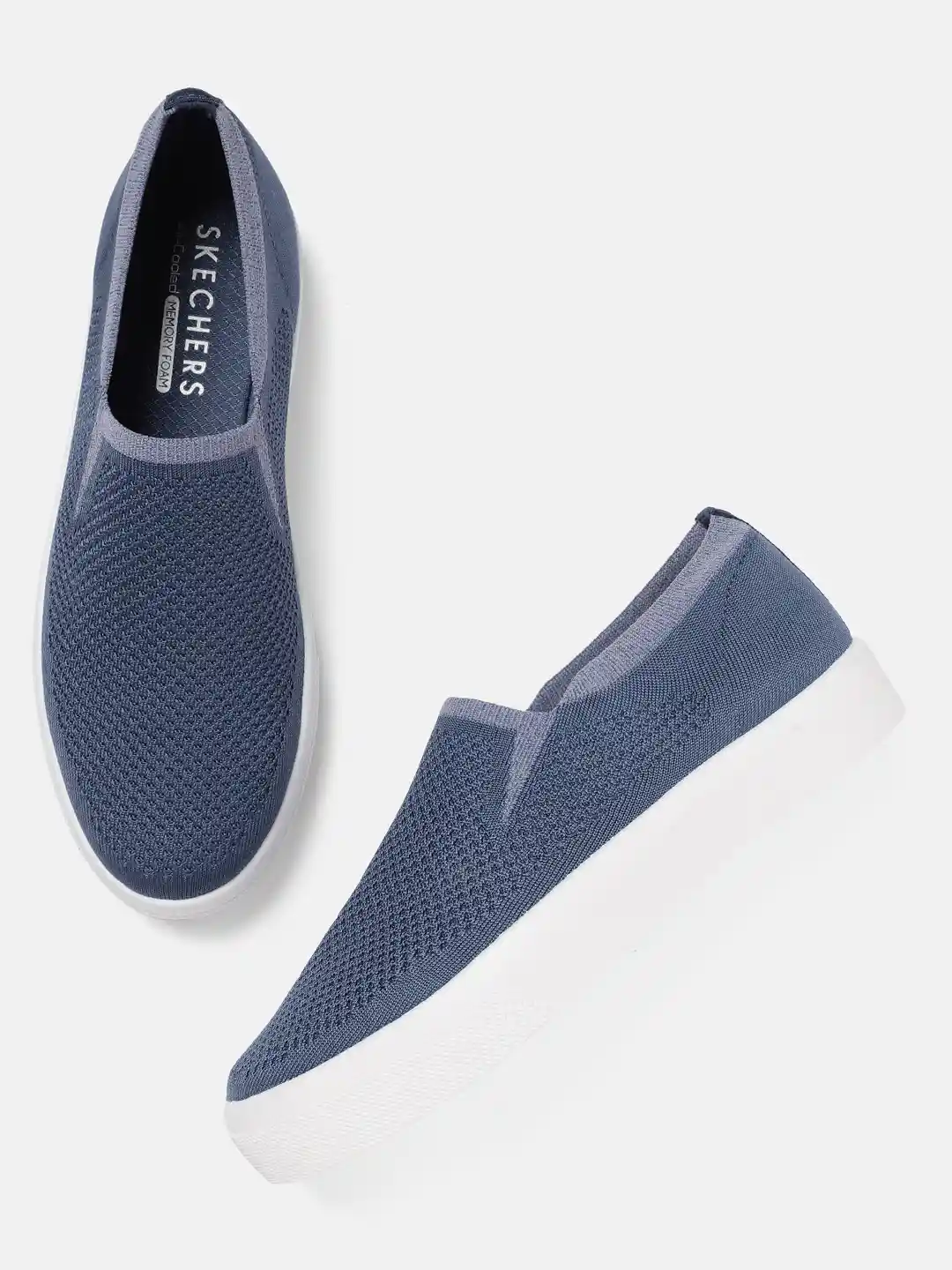 Skechers Poppy Slip On Skechers Women Blue POPPY PLANE AS