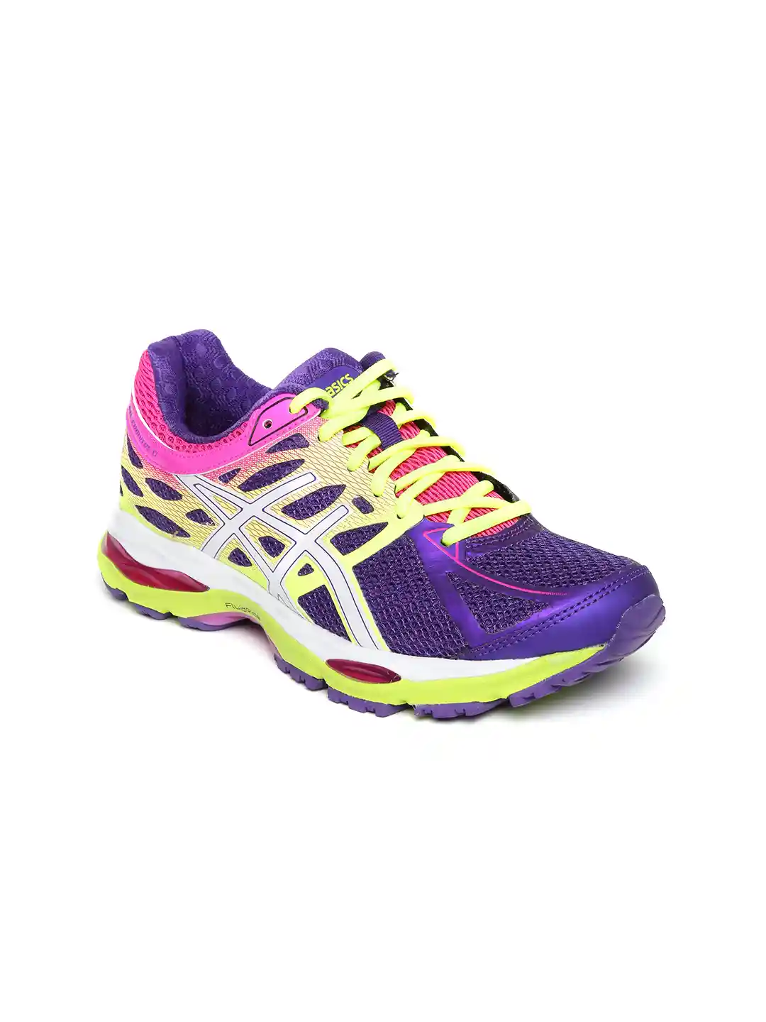 Buy ASICS Women Purple Fluorescent Green Gel-Cumulus 17 Running