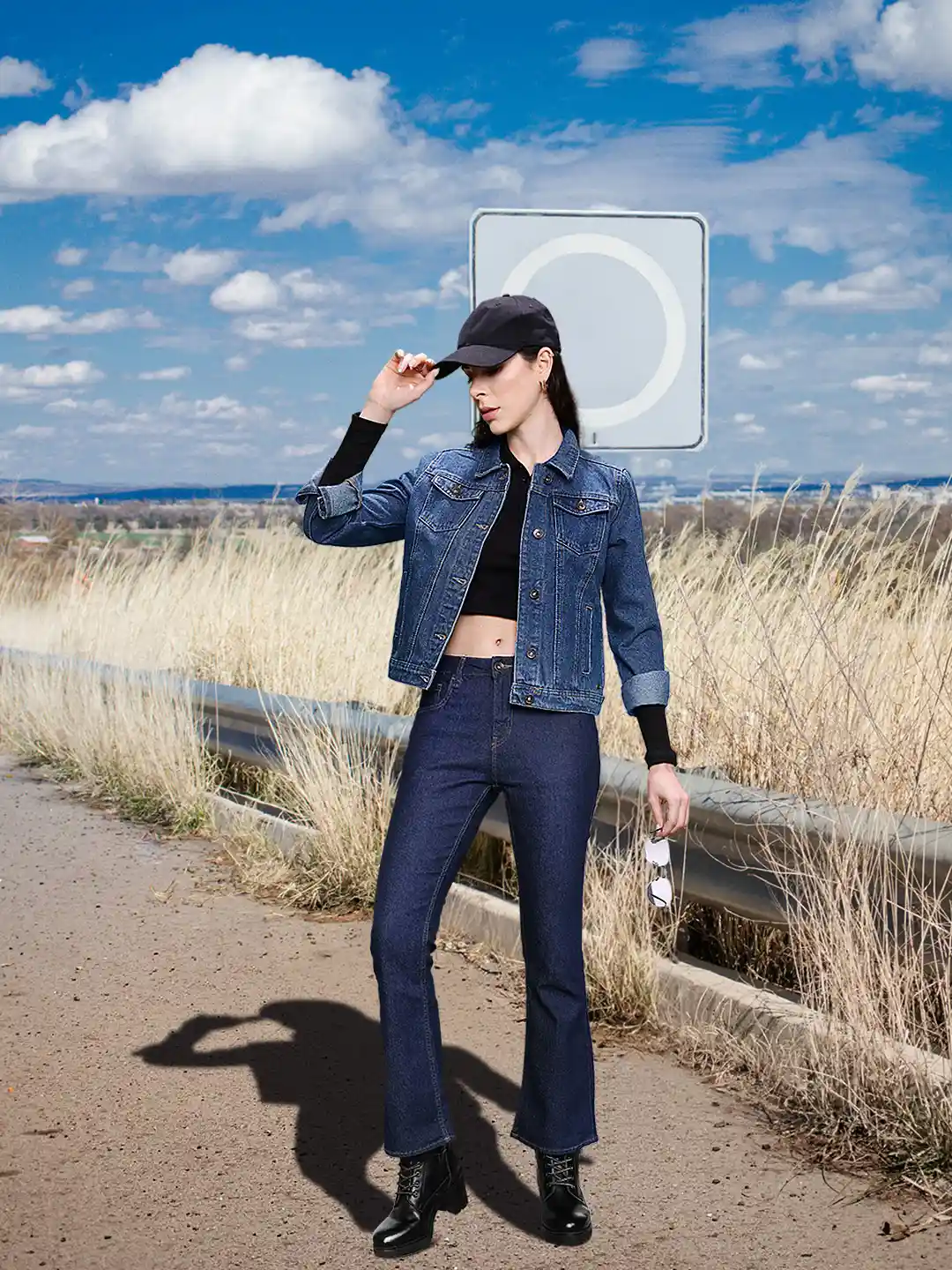 Buy Roadster Women Blue Solid Denim Jacket Jackets for Women