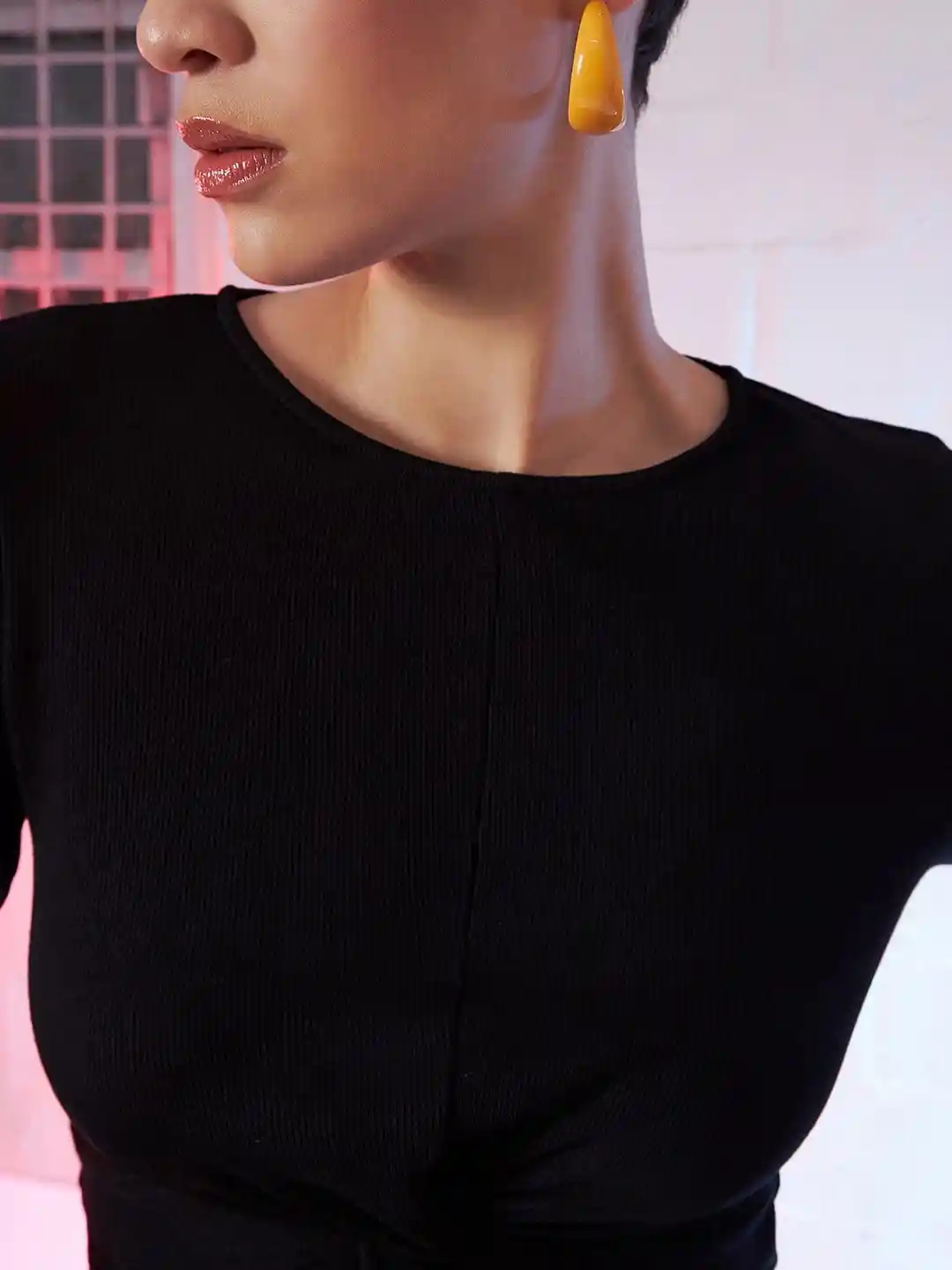 トップス theredthread S loop drape tops black THEREDTHREAD / ザ