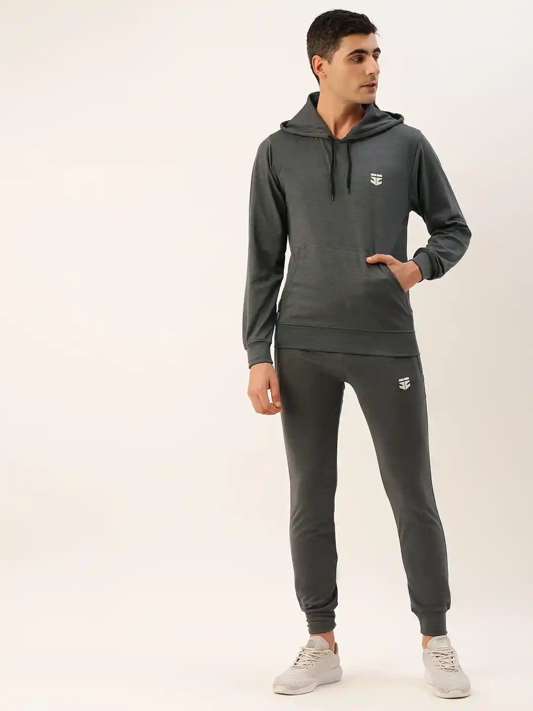 Buy Sports52 Wear Men Charcoal Grey Solid Track Suit Tracksuits