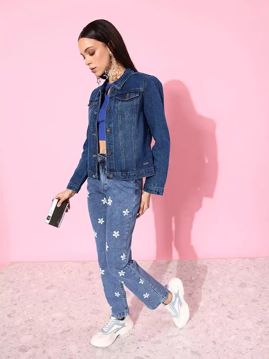 Buy Roadster Women Blue Washed Denim Jacket Jackets for Women