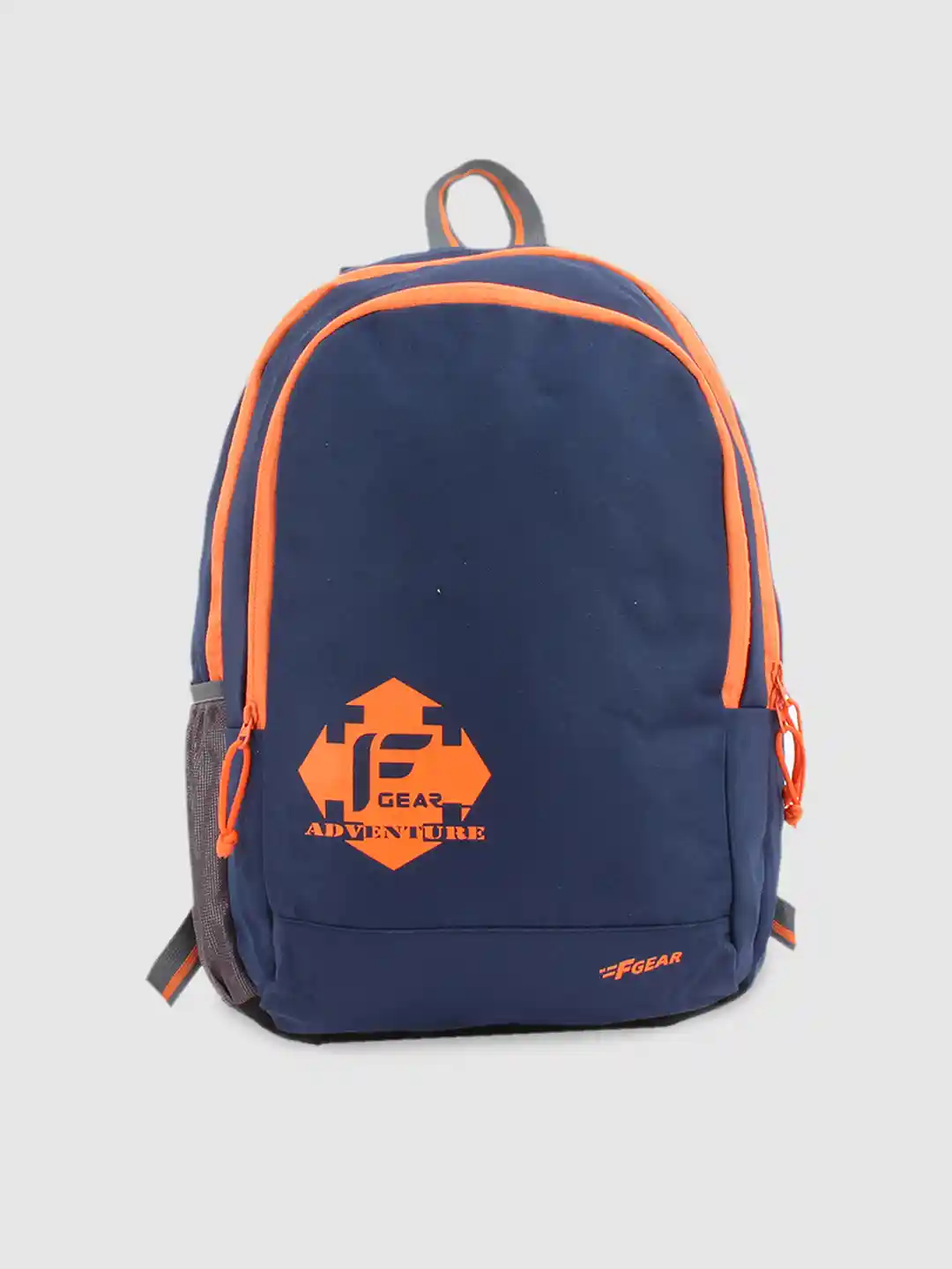 F Gear Unisex Navy Blue Brand Logo Castle Rugged Base Laptop Backpack