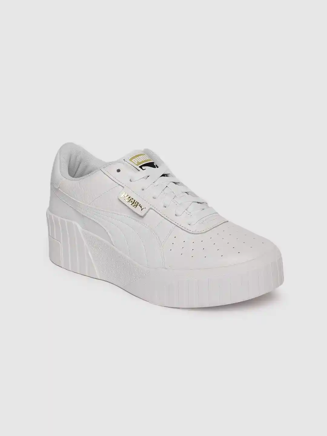 Puma Women White Cali Wedge Sneakers
