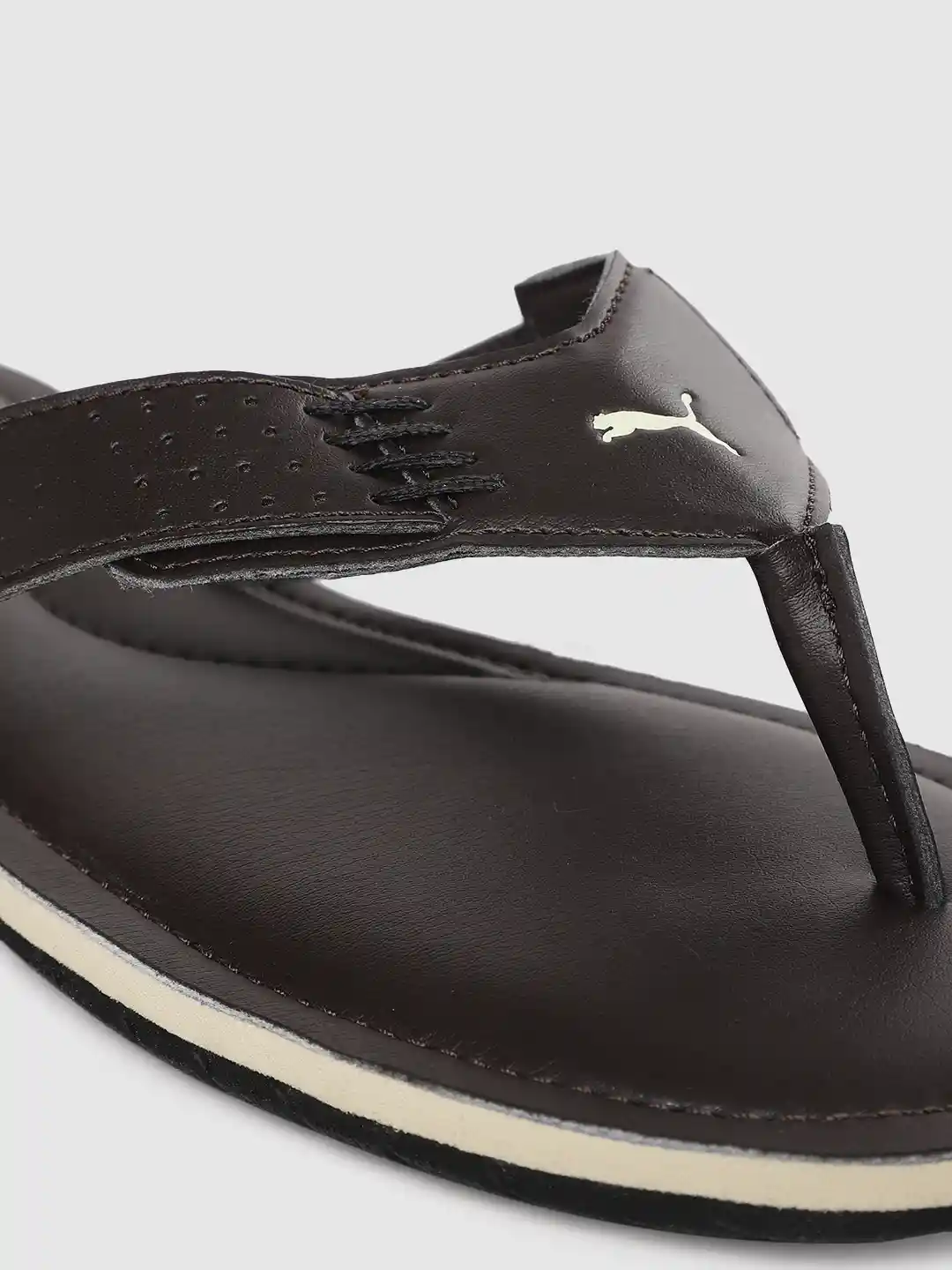 Buy Puma Men Coffee Brown Caper V2 Solid Thong Flip-Flops Flip