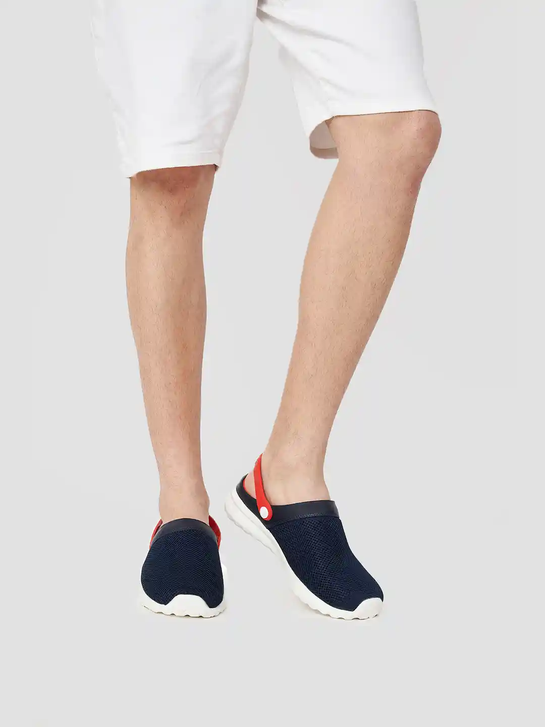 Buy KazarMax Men Navy Blue Woven Design Clogs Sandals for Men