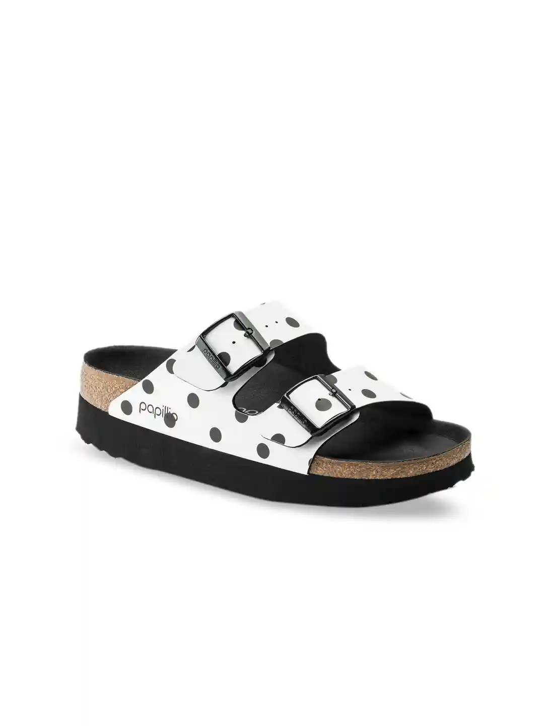 Buy Birkenstock Arizona Platform White Black Dots Narrow Width
