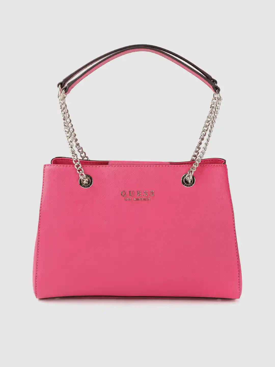 Buy GUESS Neon Pink Solid Shoulder Bag Handbags for Women