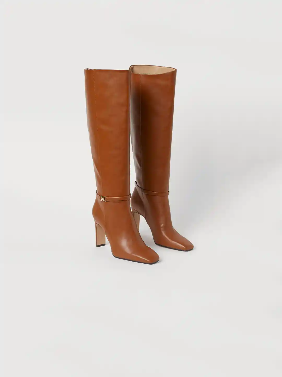 Buy H&M Women Brown Solid Knee-High Boots Boots for Women