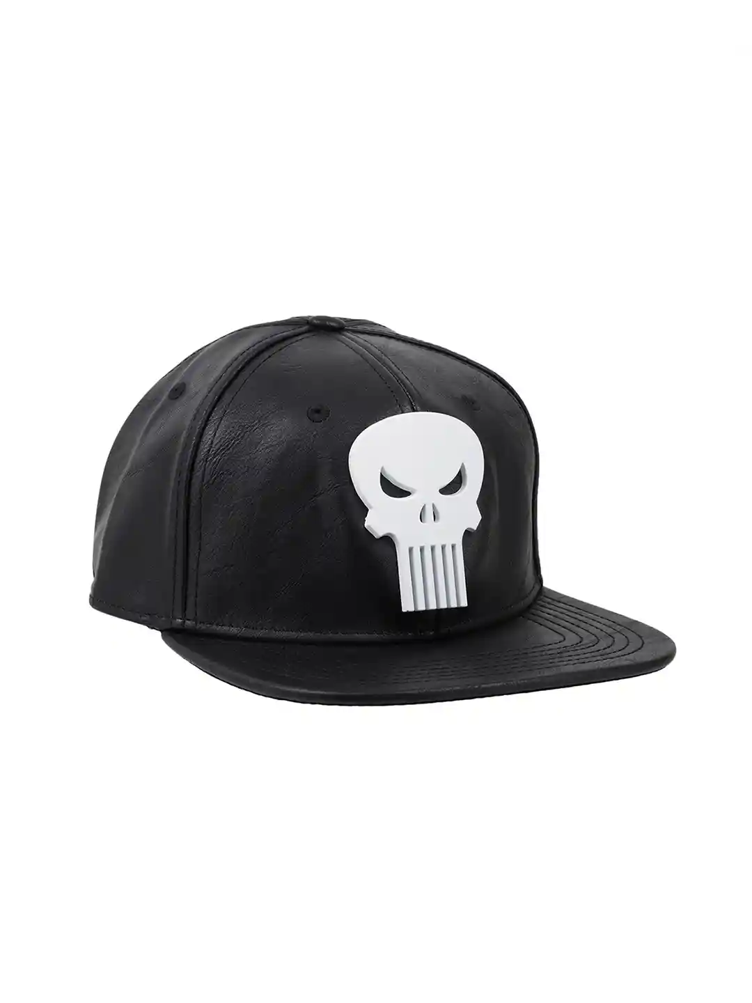 Buy Free Authority Men Black Punisher Embroidered Snapback Cap