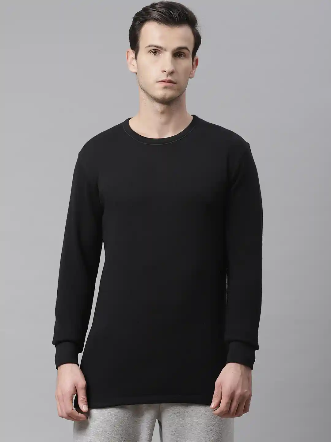 Buy Marks Spencer Men Black Solid Thermal T-shirt Thermal Tops
