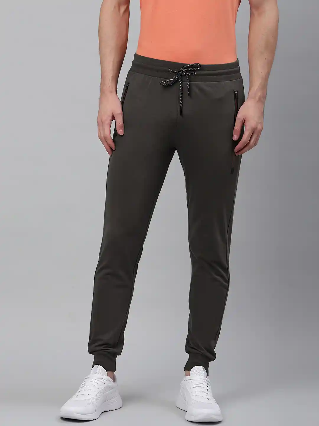 Buy Sweet Dreams Men Charcoal Grey Smart Fit Solid Joggers Track - Main Image