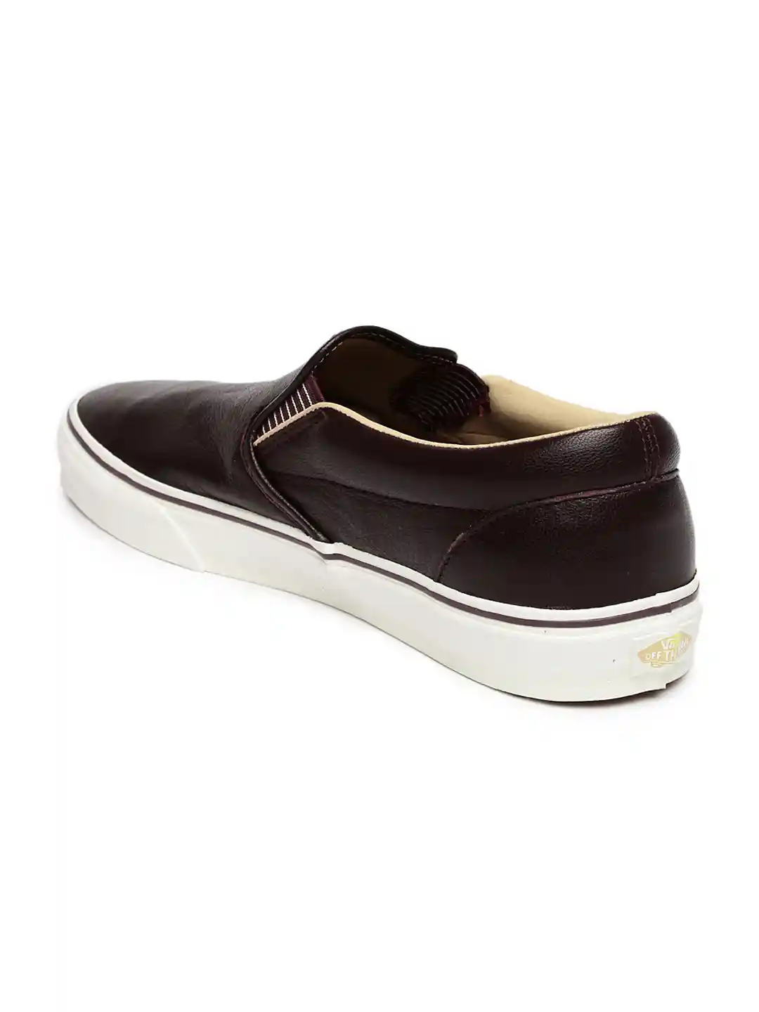 Buy Vans Men Brown Leather Classic Slip-Ons Casual Shoes for Men