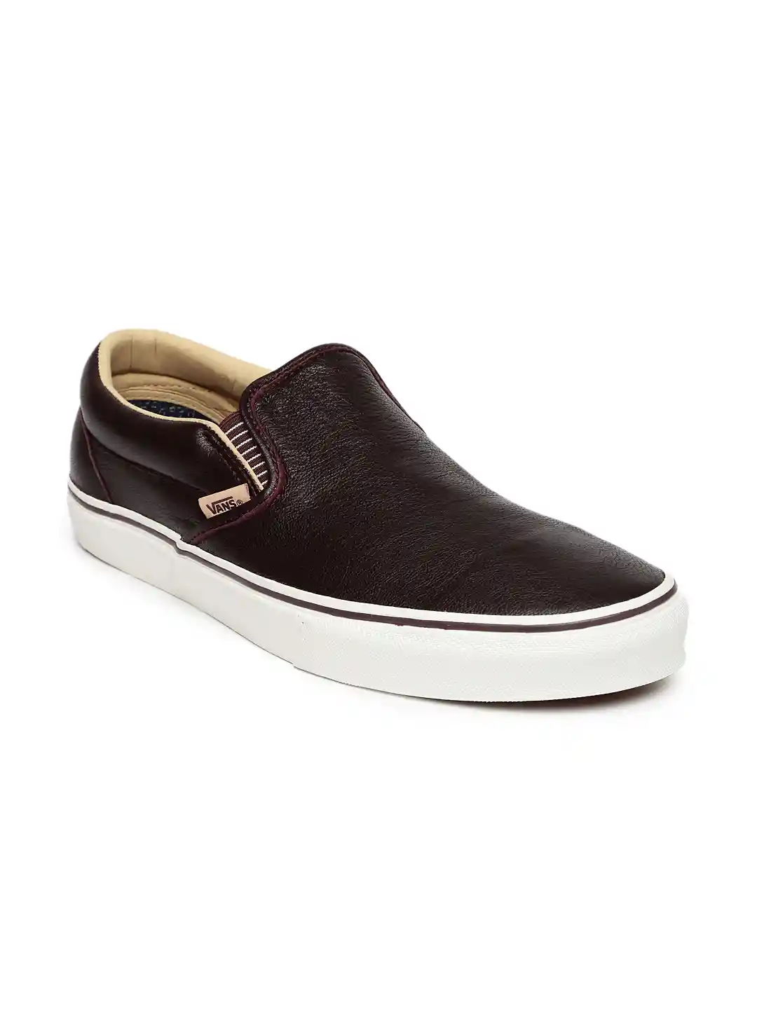Buy Vans Men Brown Leather Classic Slip-Ons Casual Shoes for Men