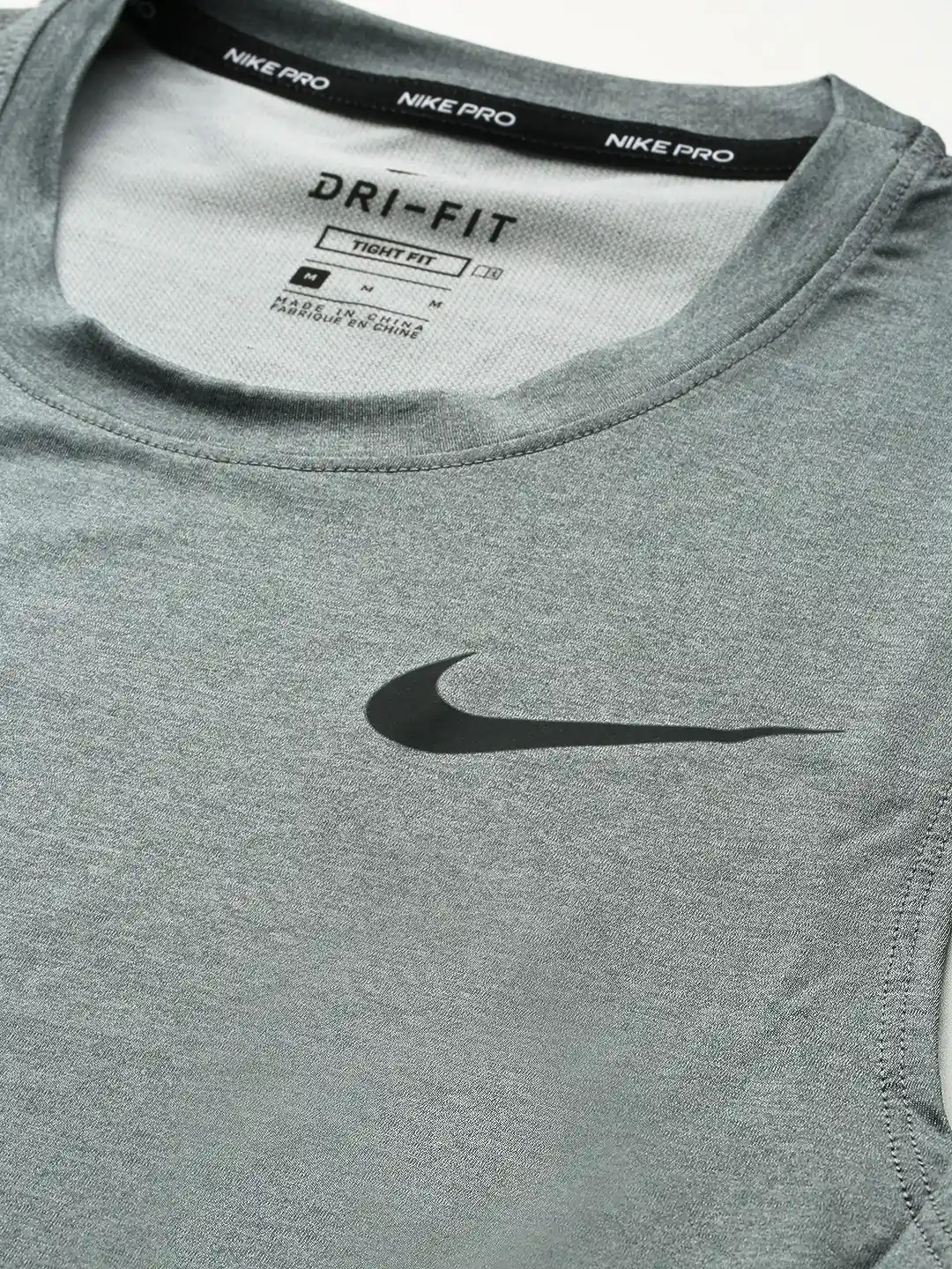 Buy Nike Men Grey Tight Fit Solid dri-FIT Round Neck Sleeveless