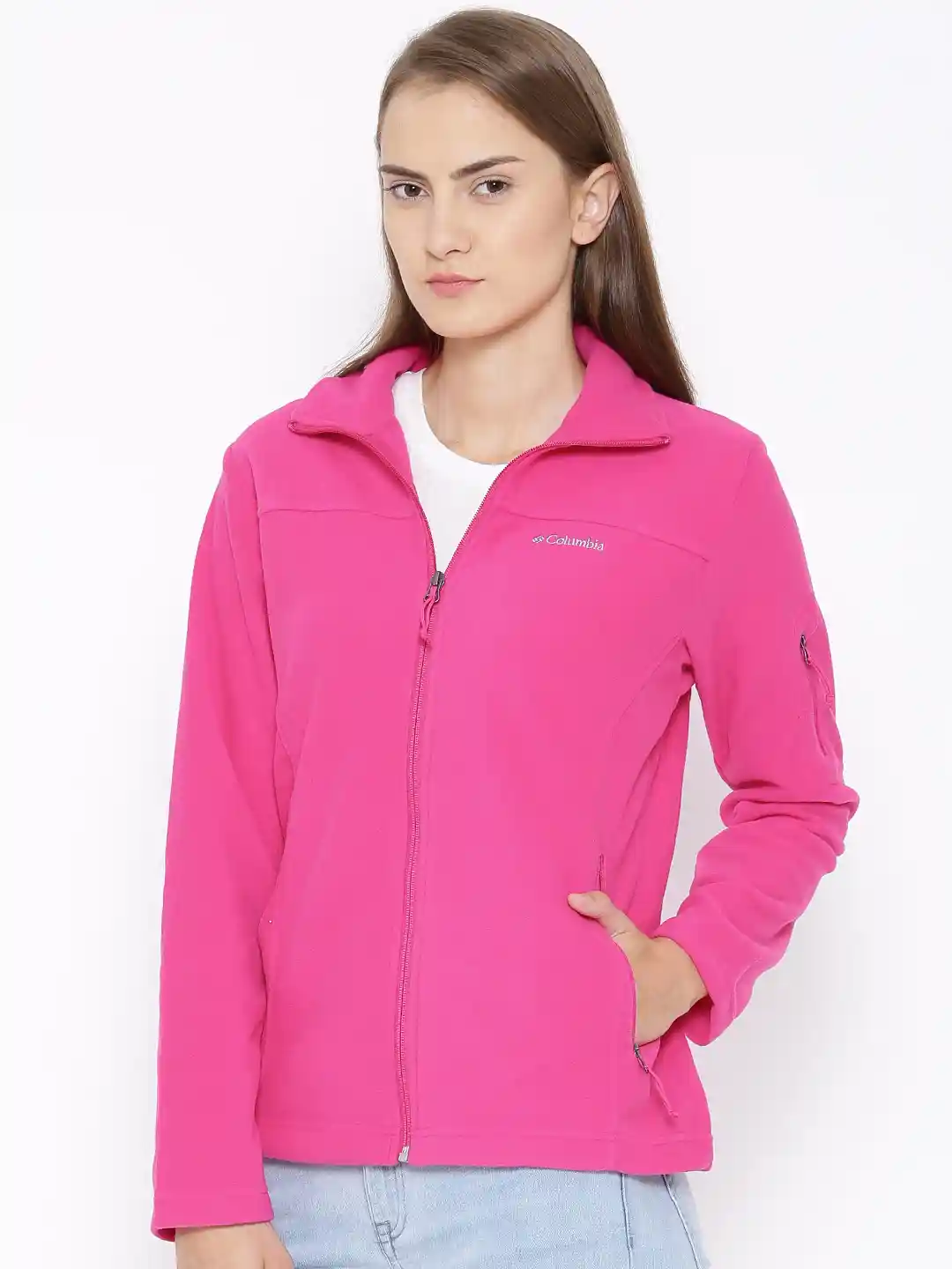 Buy Columbia Pink Fast Trek II Full Zip Fleece Outdoor Jacket