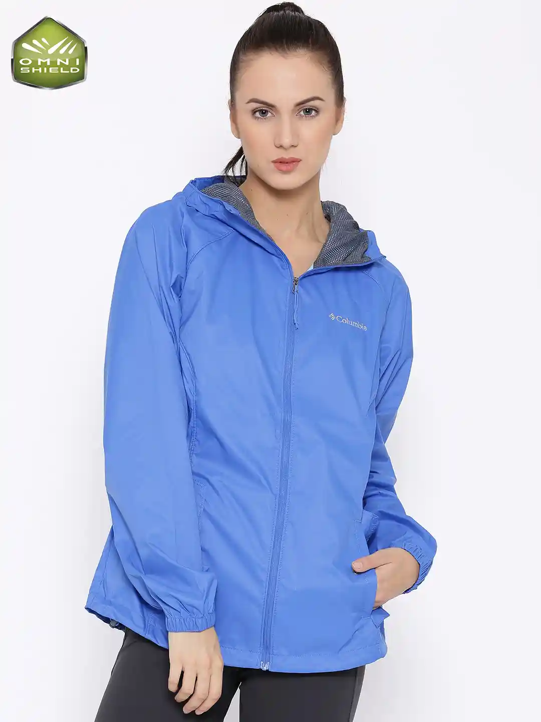 Buy Columbia Blue Proxy Falls Printed Hooded Waterproof Outdoor