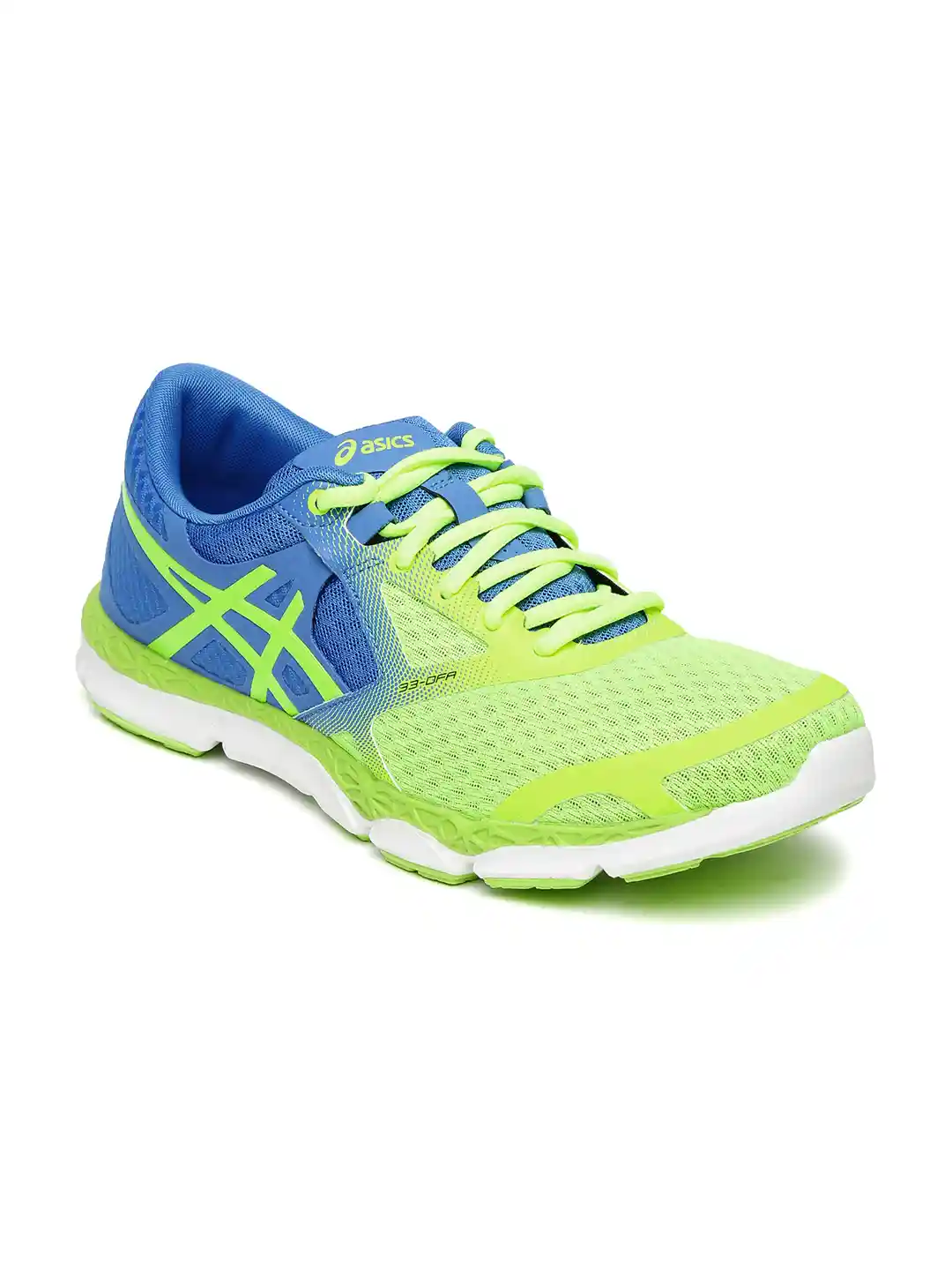 Buy ASICS Women Neon Green Blue 33-DFA Running Shoes Sports