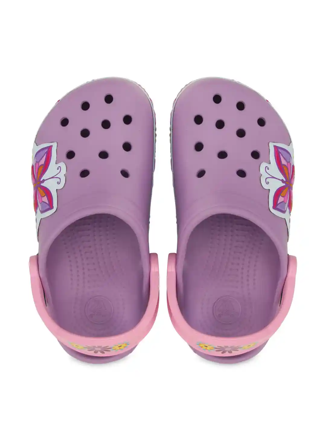 Buy Crocs Crocband Girls Purple Printed Clogs Flip Flops for