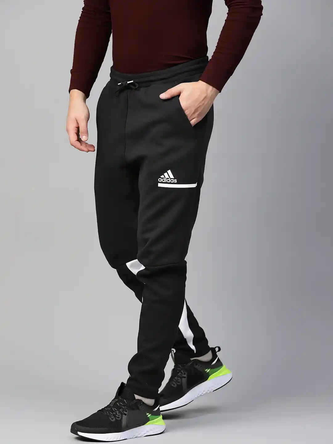 Buy ADIDAS Men Black Self-Design Inspired Sustainable Track