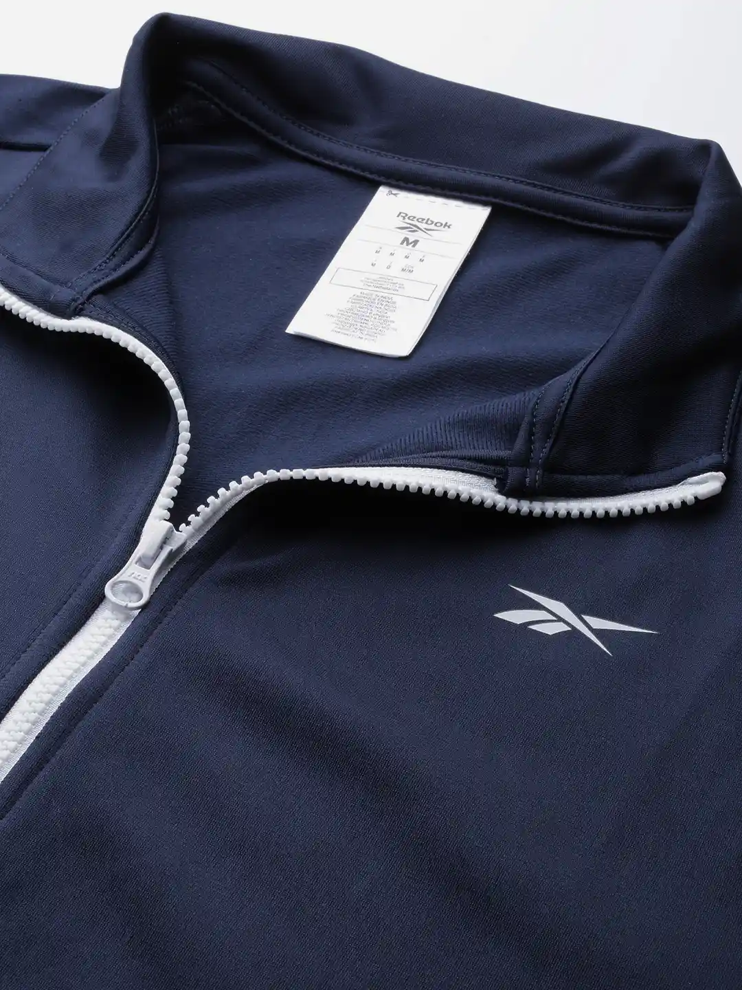 Buy Reebok Men Navy Blue Training Essentials Linear Logo Jacket